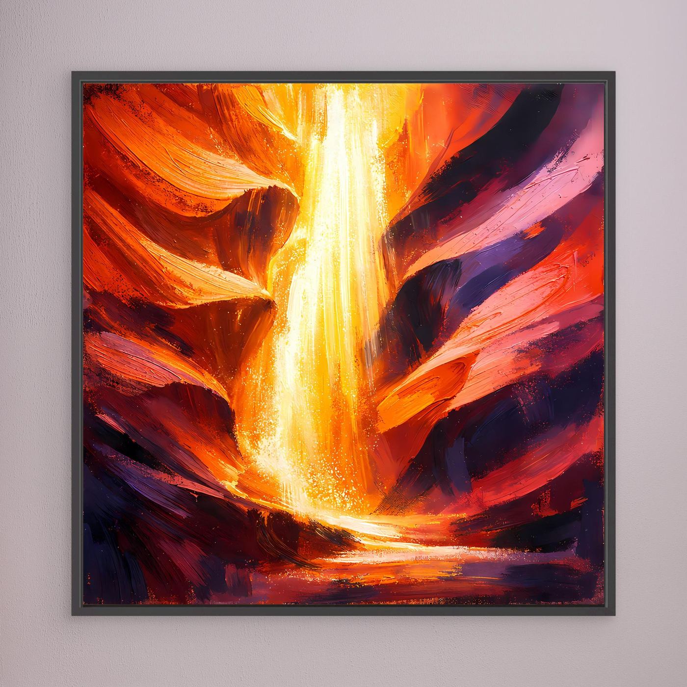 Leinwand Abstraktes Antelope Canyon Lichtspiel | Majestätisches Felsenschlucht Wandbild