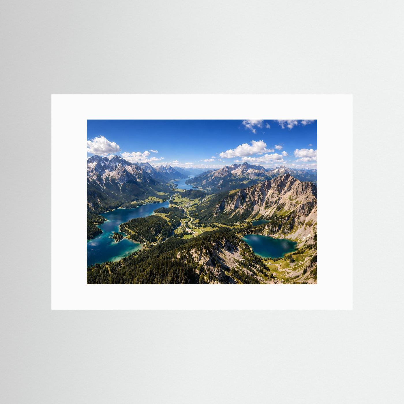 Majestätische Alpentäler und Bergseen | Gipfel & Natur Panorama Poster Querformat