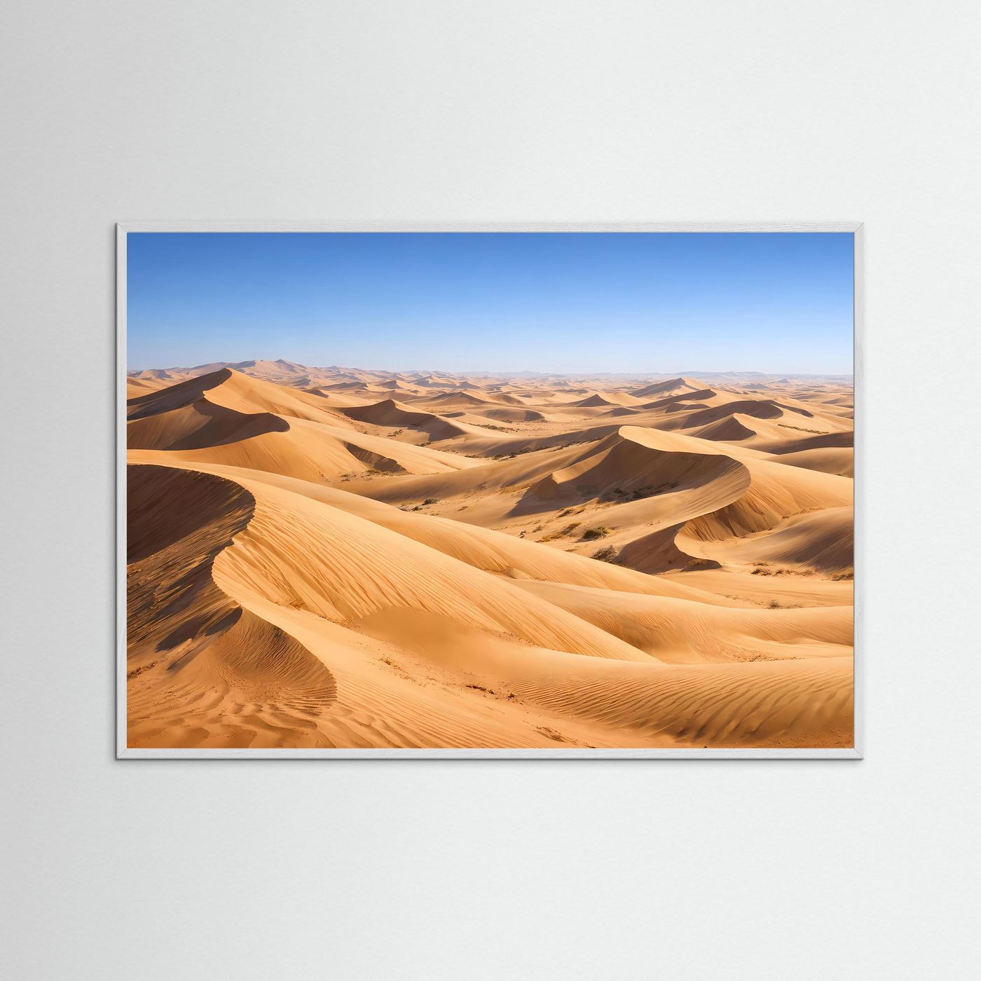 Faszination Wüste in Gold | Panorama Sanddünen & Horizont Poster Querformat