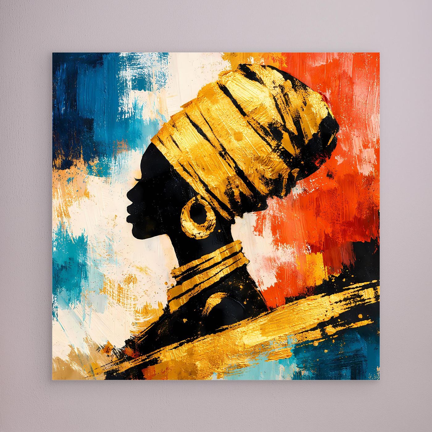Leinwand Stolze Eleganz | Afrikanische Schönheit Modernes Wandbild