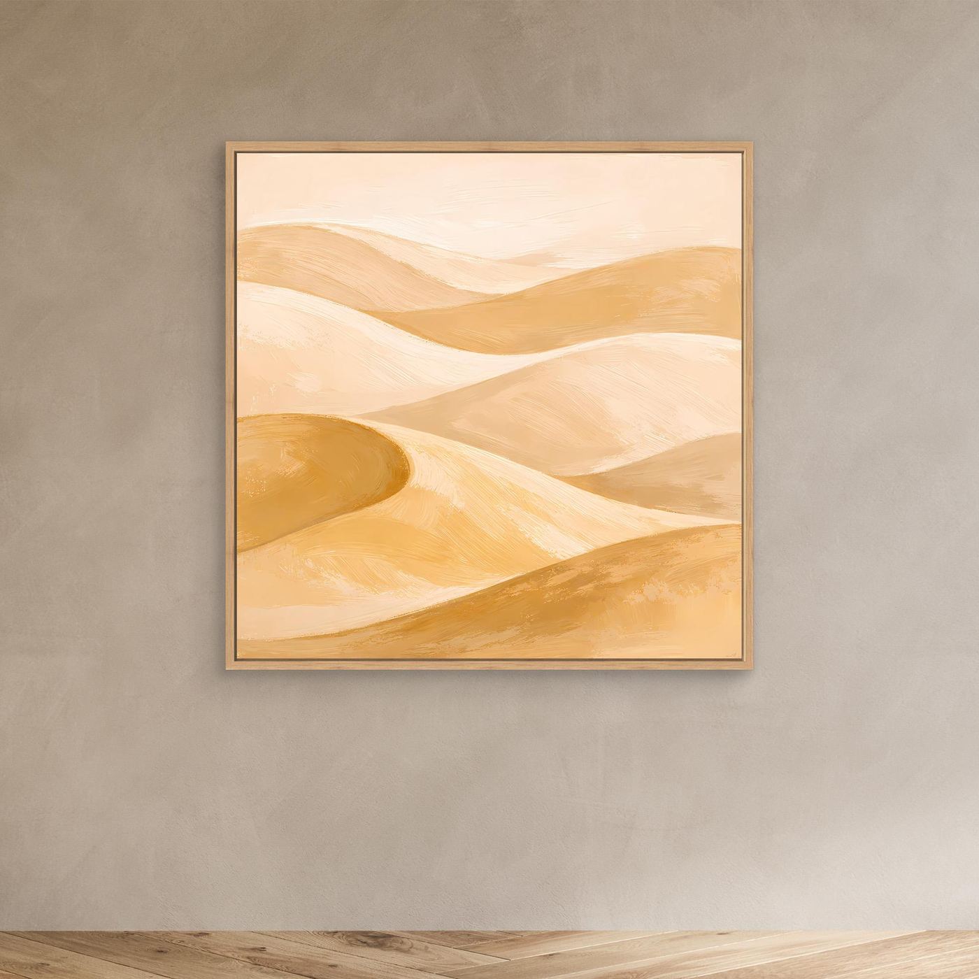 Leinwand Sanfte Wüstendünen im Abendlicht | Abstraktes Sahara Wandbild