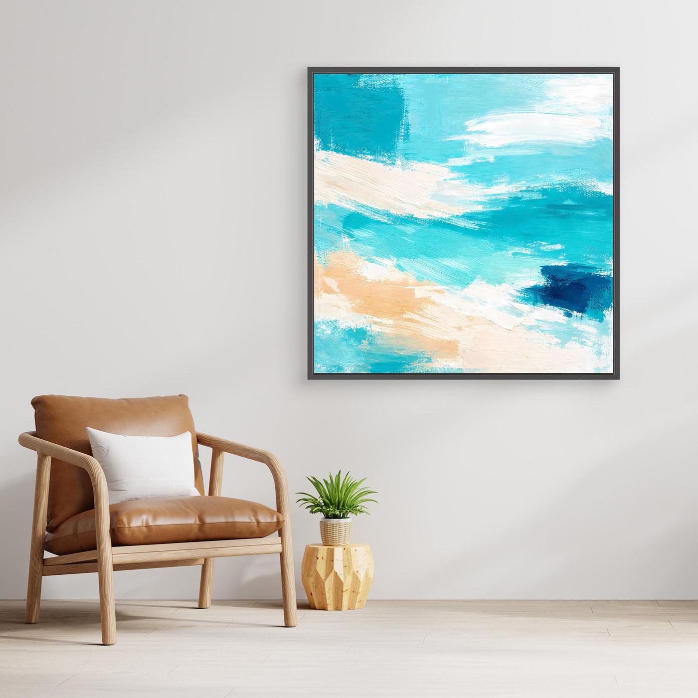 Leinwand Abstraktes Meeresrauschen am Strand | Modernes Ozean Wandbild