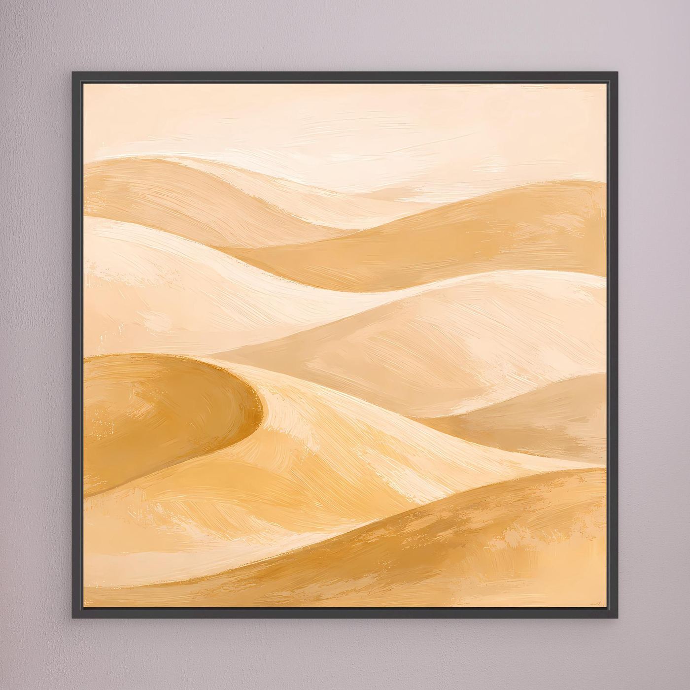 Leinwand Sanfte Wüstendünen im Abendlicht | Abstraktes Sahara Wandbild