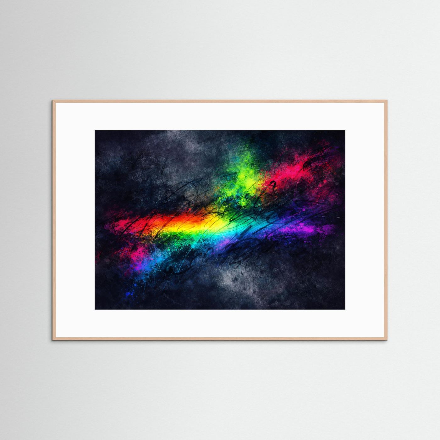 Abstrakte Energie & Farbdynamik | Moderner Kunst Print Querformat Wandbild