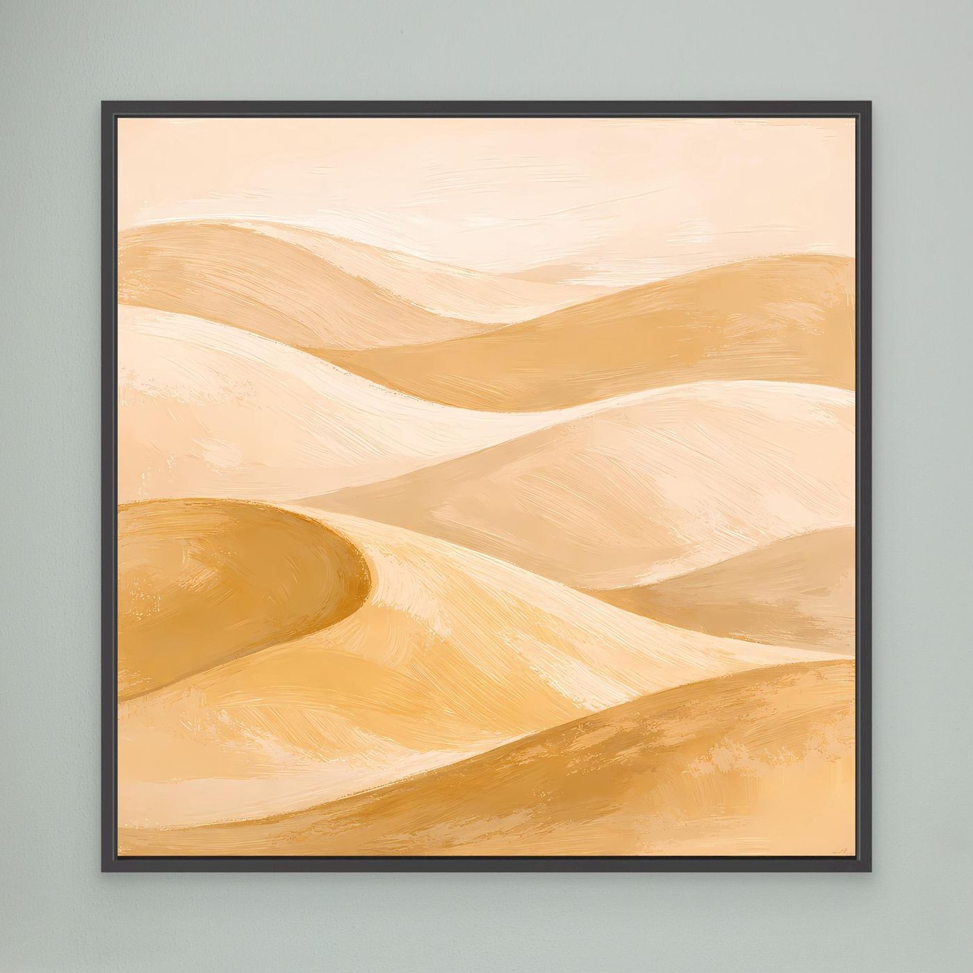 Leinwand Sanfte Wüstendünen im Abendlicht | Abstraktes Sahara Wandbild