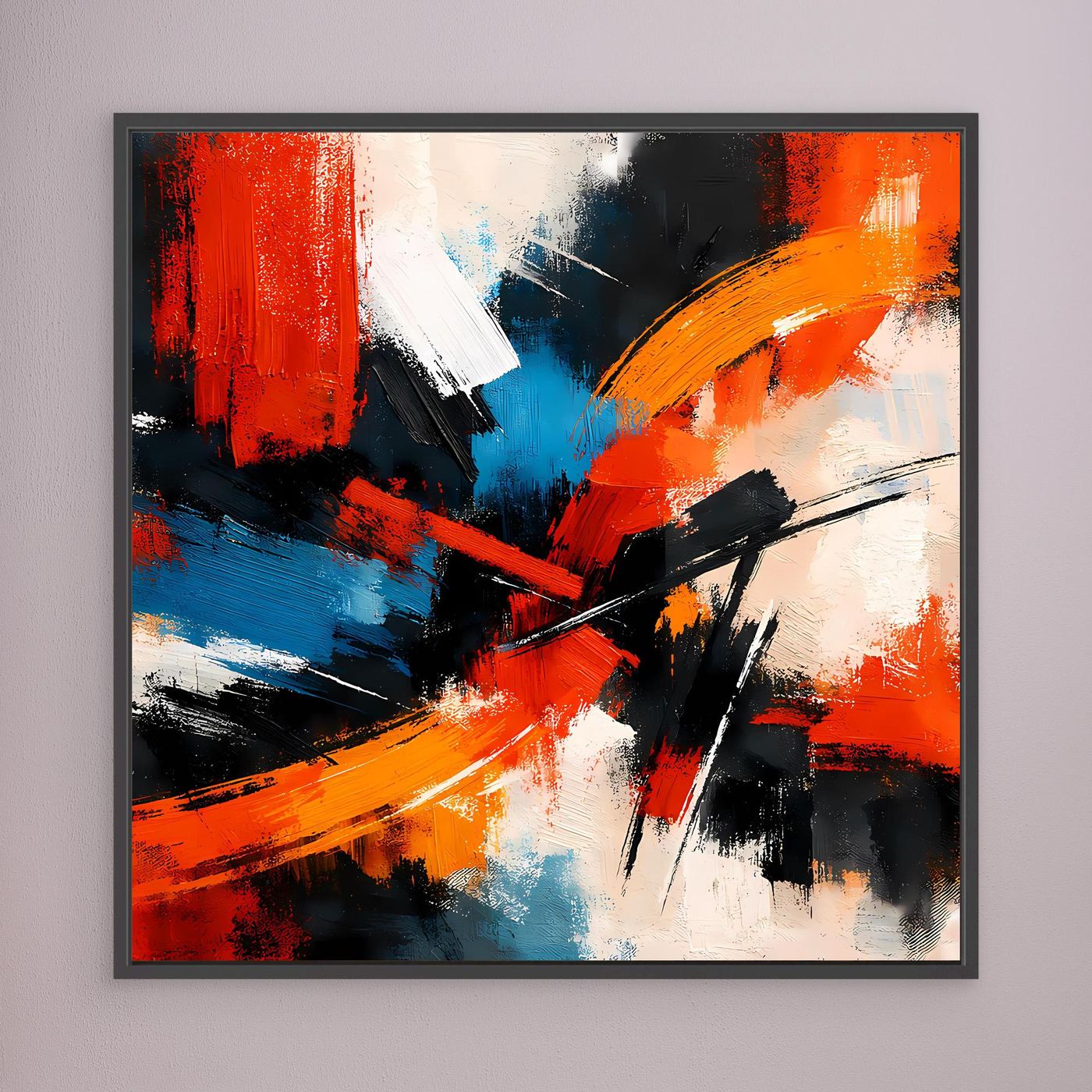 Leinwandbild Abstrakte Farbexplosion | Modernes Expressionistisches Wandbild auf echtem Holzkeilrahmen
