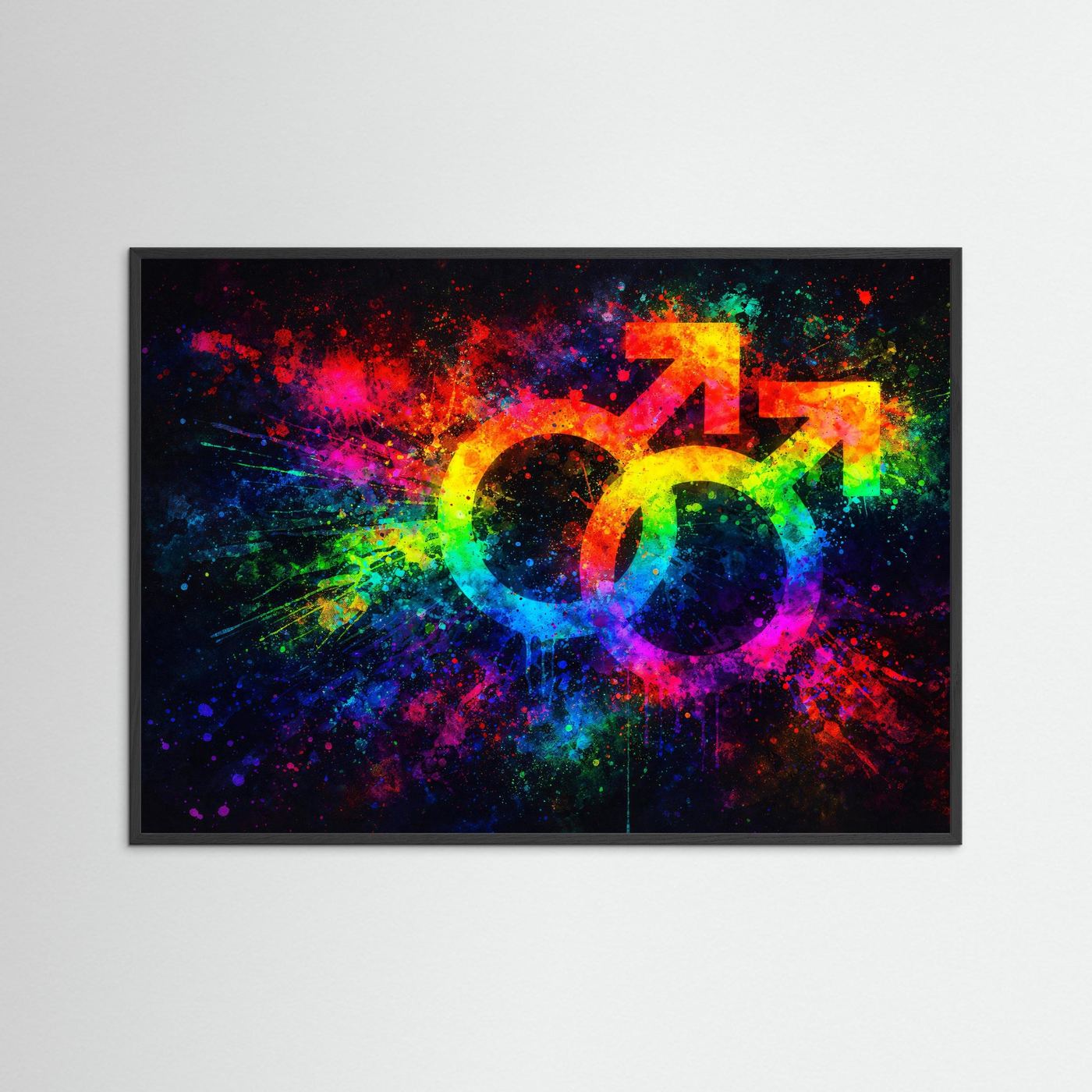 Farbenfrohe Liebe & Pride | Moderner Kunst Print Querformat Wandbild
