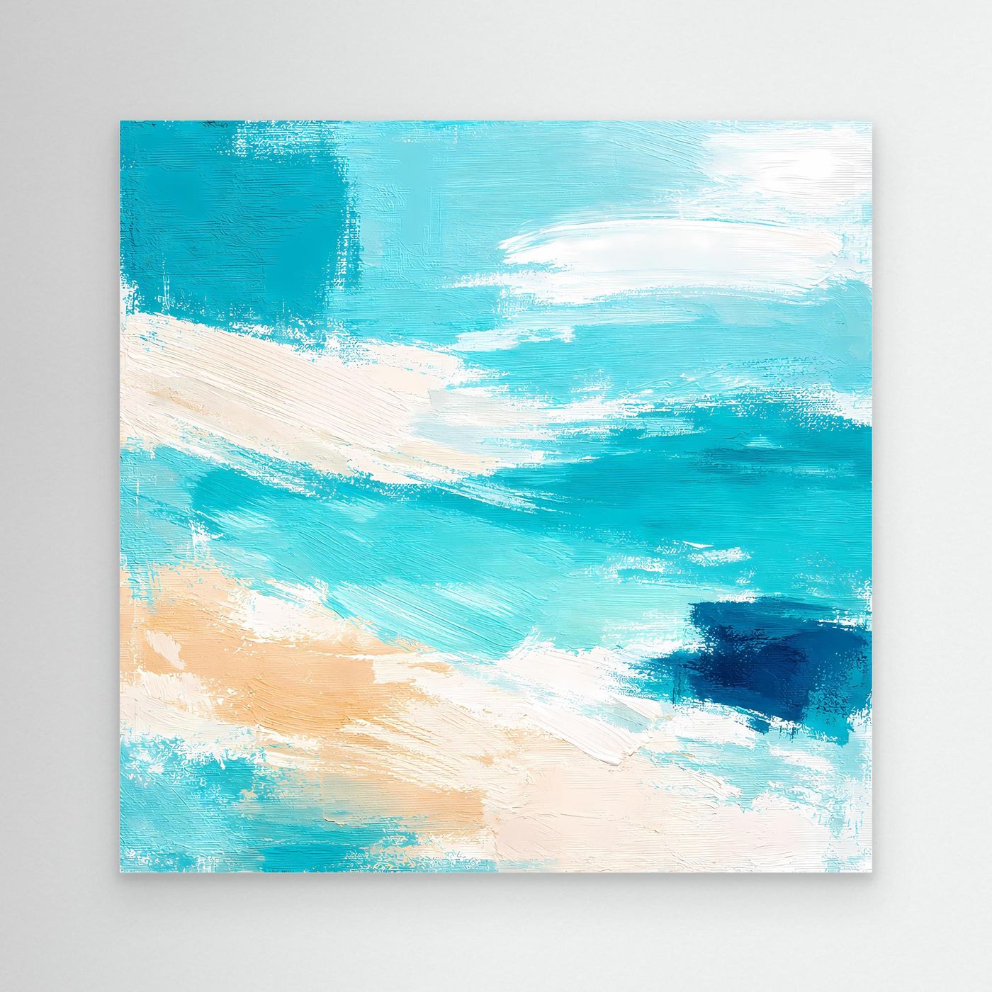Leinwand Abstraktes Meeresrauschen am Strand | Modernes Ozean Wandbild