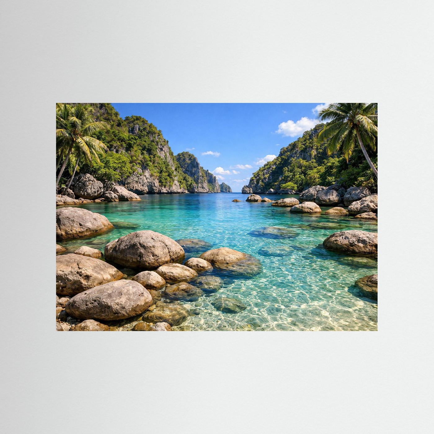 Tropische Traumlagune & Kristallklares Wasser | Paradies Natur Poster Querformat