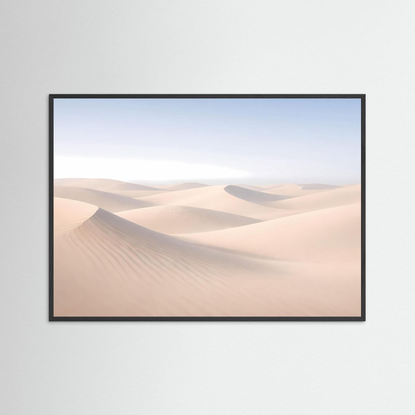 Minimalistische Sanddünen in sanften Erdtönen | Wüste Panorama Poster Querformat