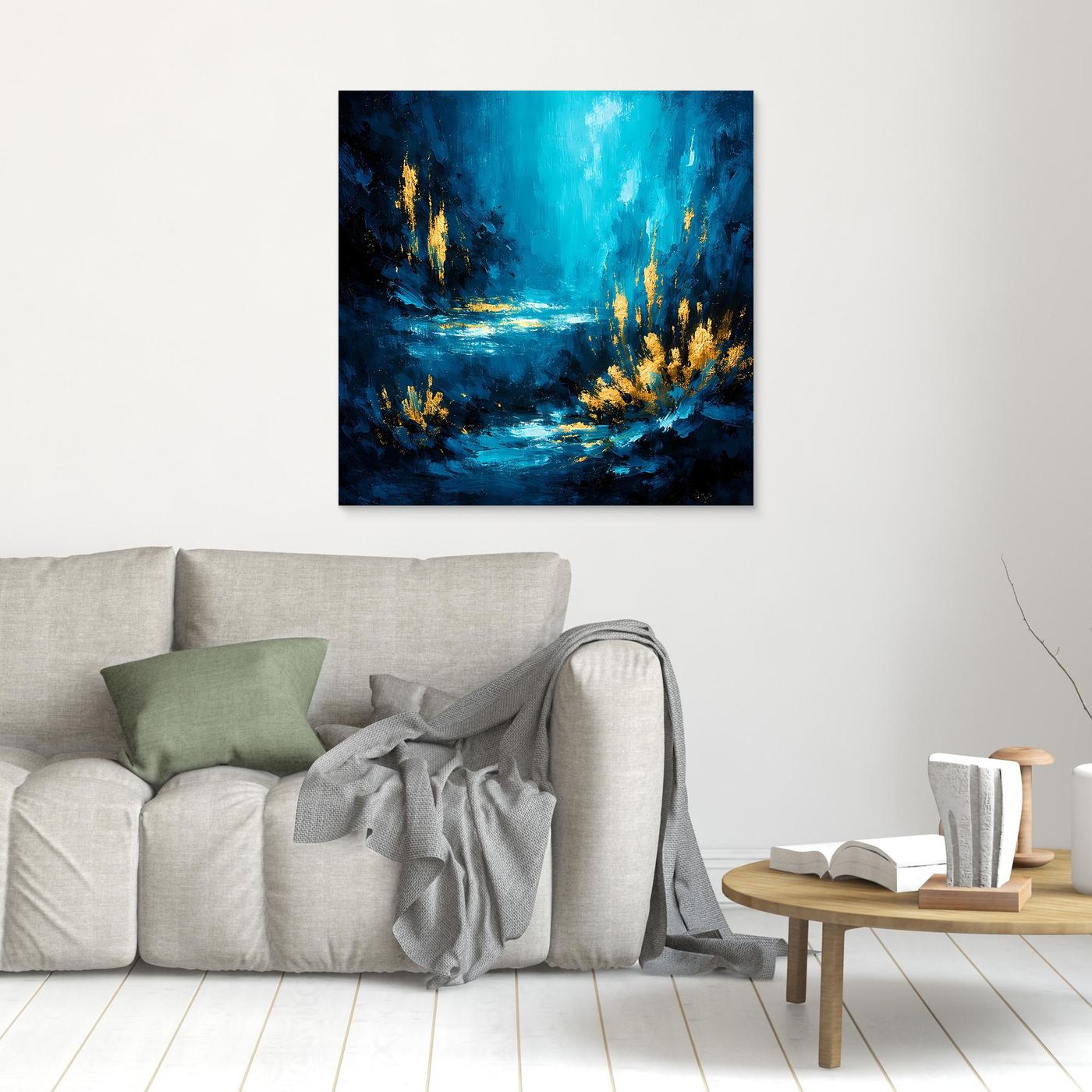 Leinwand Magische Unterwasser-Lagune | Abstraktes Korallen Wandbild