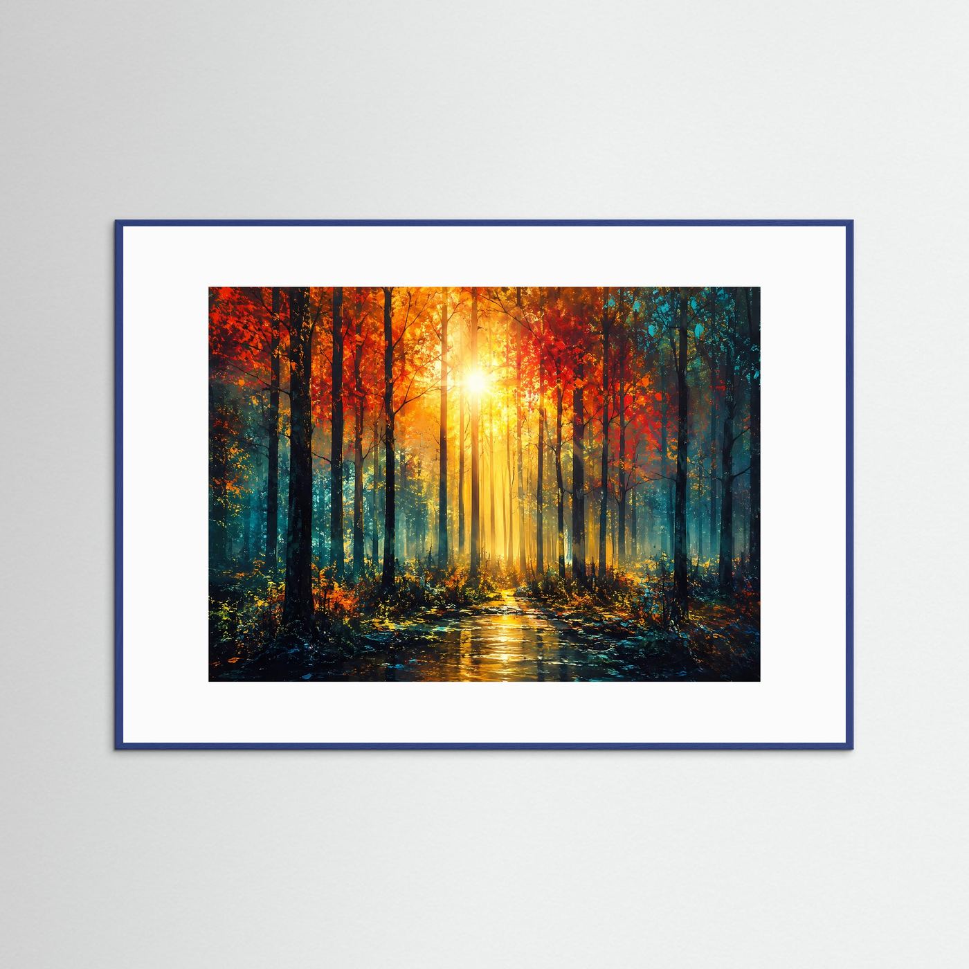Leuchtender Herbstwald | Mystischer Wald mit goldenem Sonnenlicht