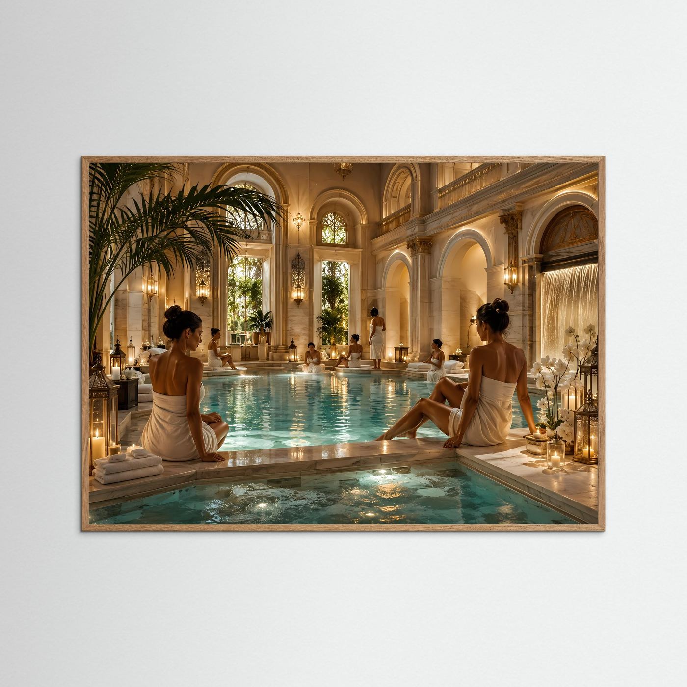 Oase der Ruhe | Luxus Spa & Wellness Oase Panorama Poster im Querformat