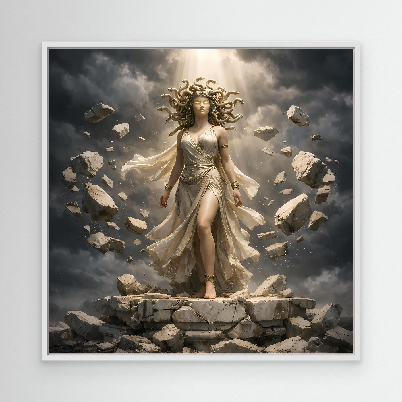 Premium Leinwand Medusa Gorgone Mythologie | Modernes Kunst Poster Fantasy Wandbild antik