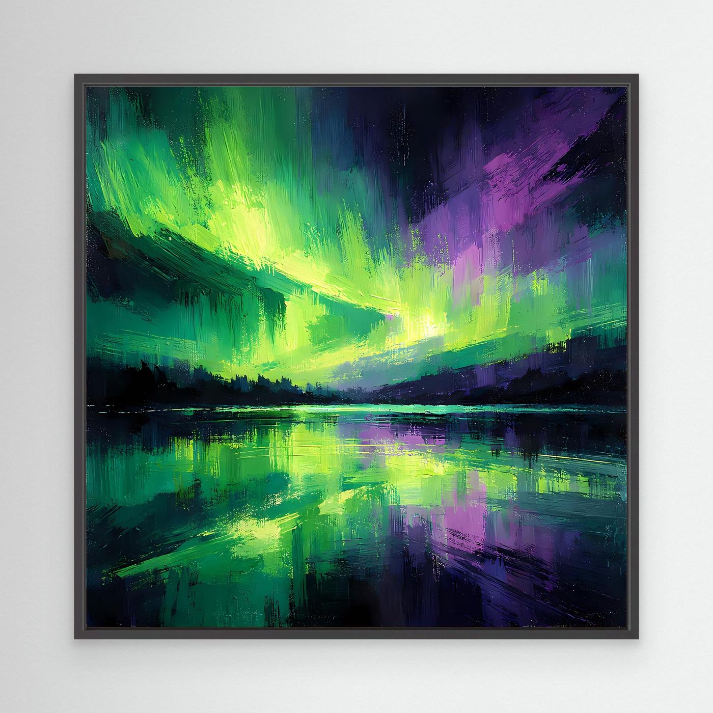 Leinwand Magisches Polarlicht | Abstraktes Nordlicht Natur Wandbild