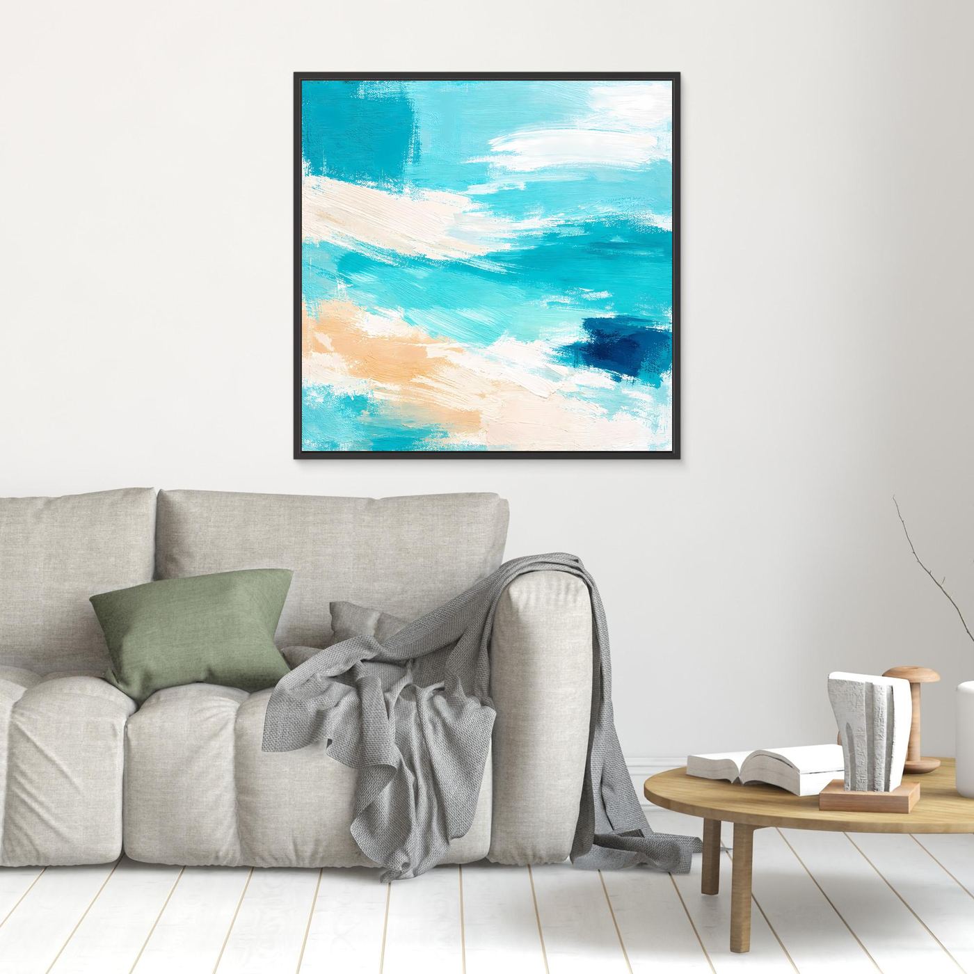 Leinwand Abstraktes Meeresrauschen am Strand | Modernes Ozean Wandbild