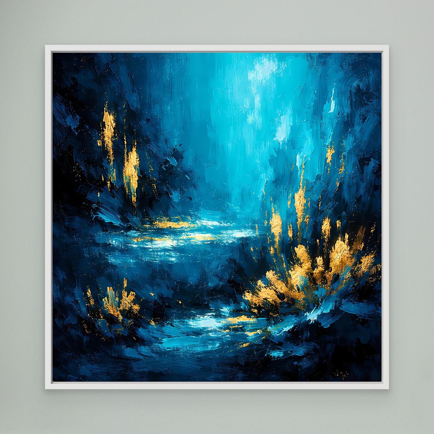 Leinwand Magische Unterwasser-Lagune | Abstraktes Korallen Wandbild