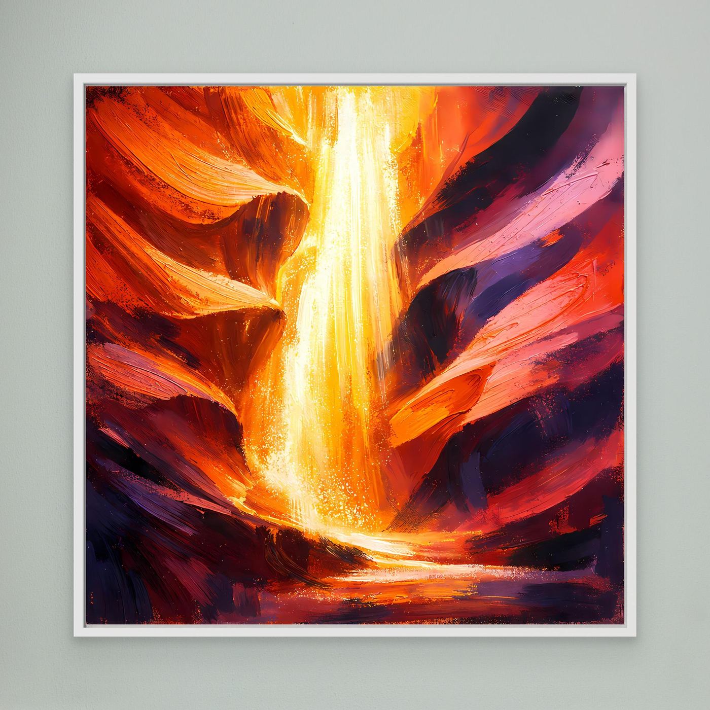Leinwand Abstraktes Antelope Canyon Lichtspiel | Majestätisches Felsenschlucht Wandbild