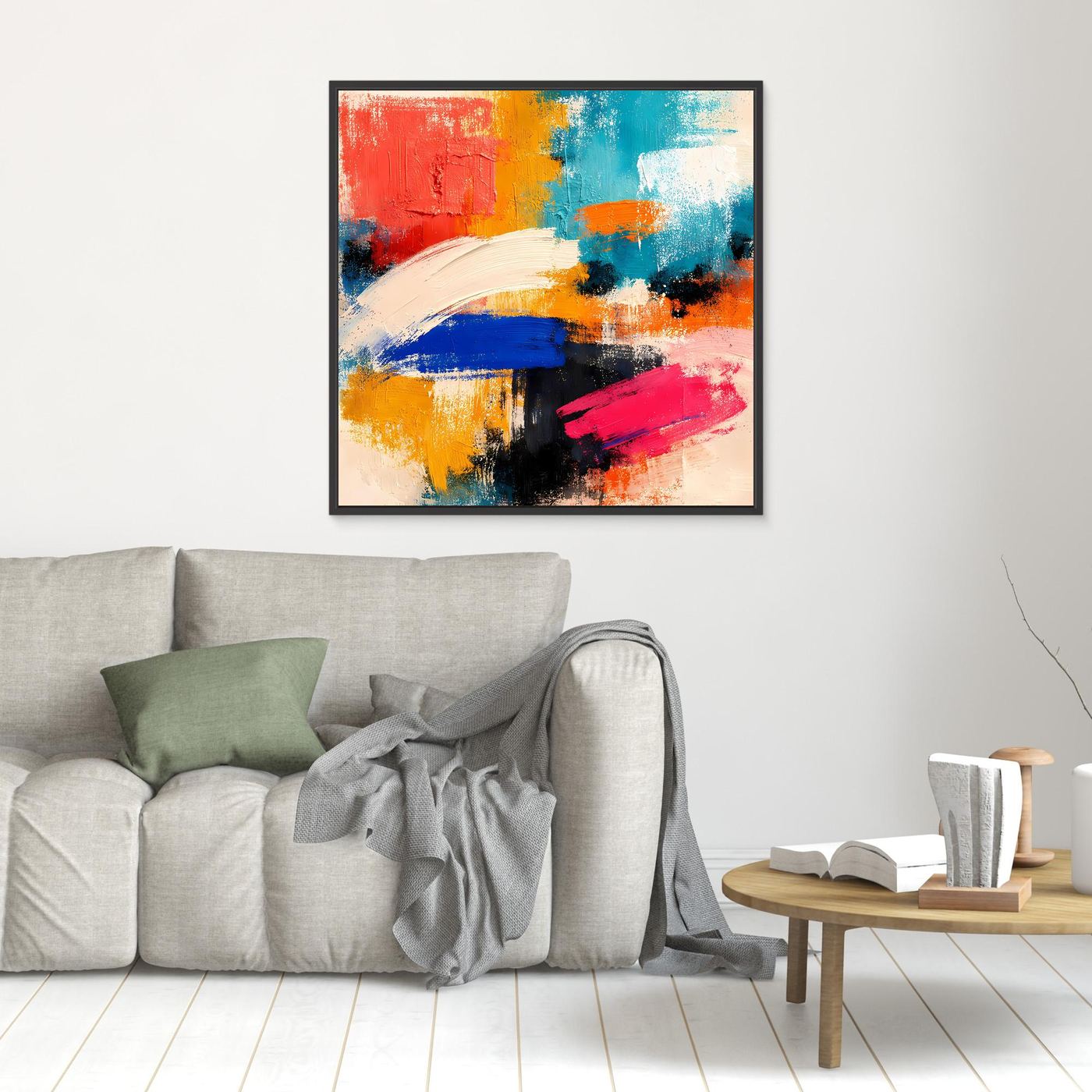 Leinwand Farbenfrohe Abstrakte Texturen | Modernes Color-Blocking Wandbild