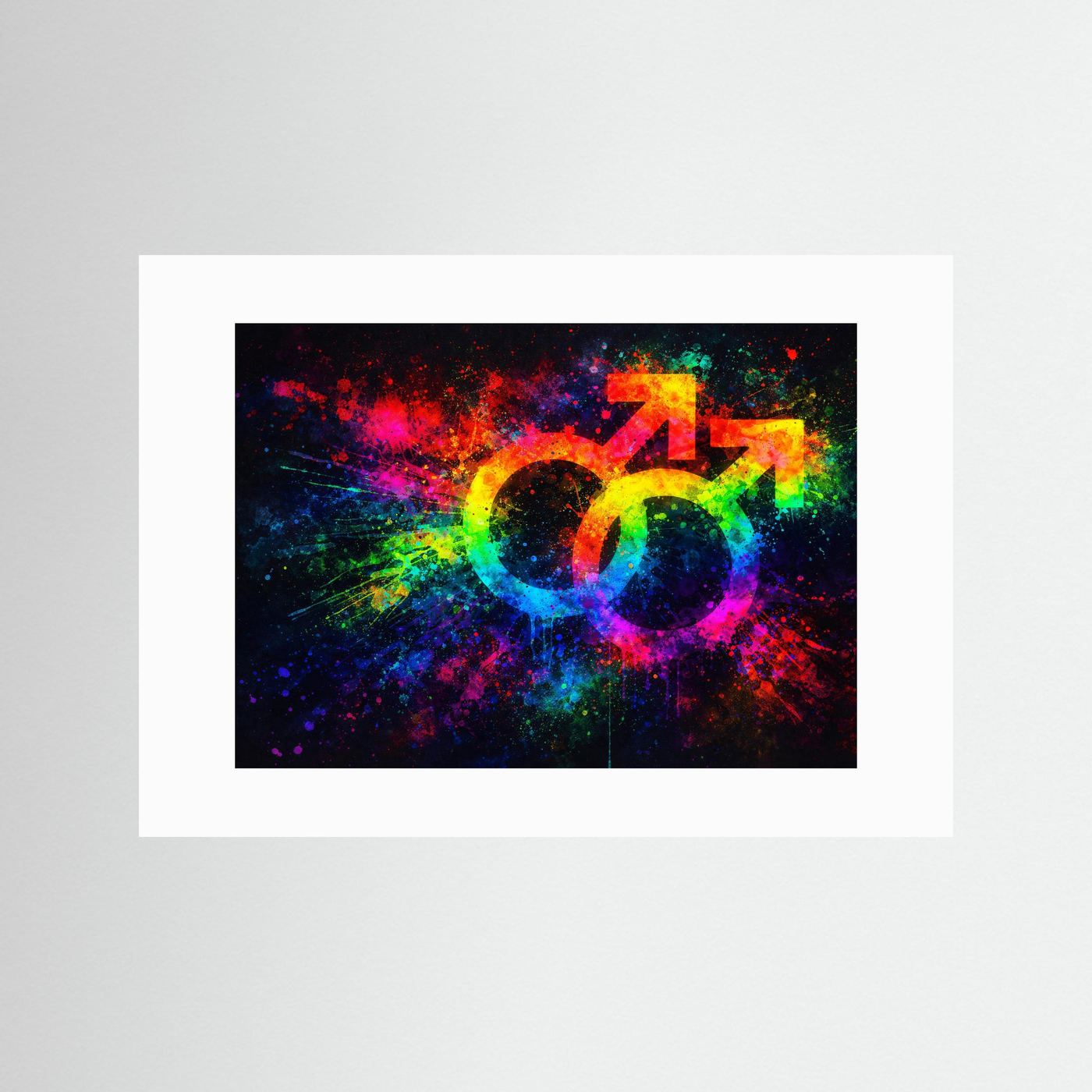 Farbenfrohe Liebe & Pride | Moderner Kunst Print Querformat Wandbild