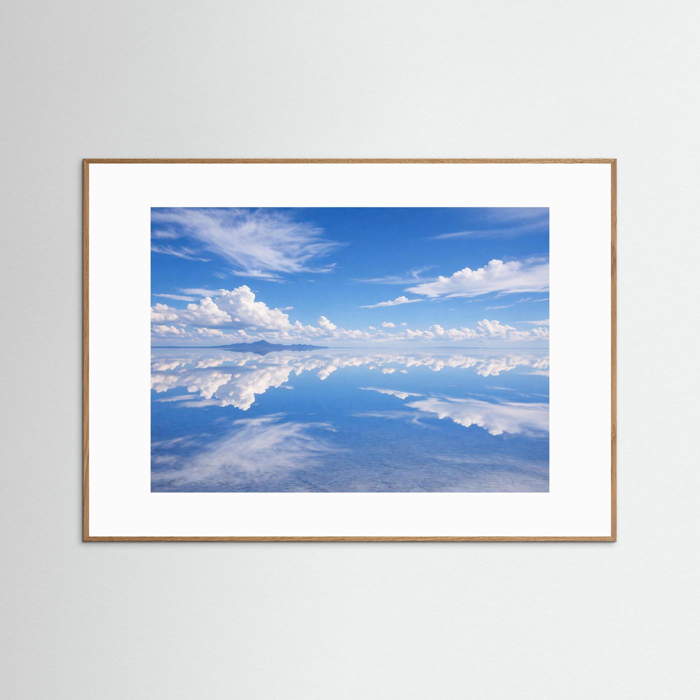 Himmelspiegel im Salzsee | Endlose Weite & Wolken Natur Poster Querformat