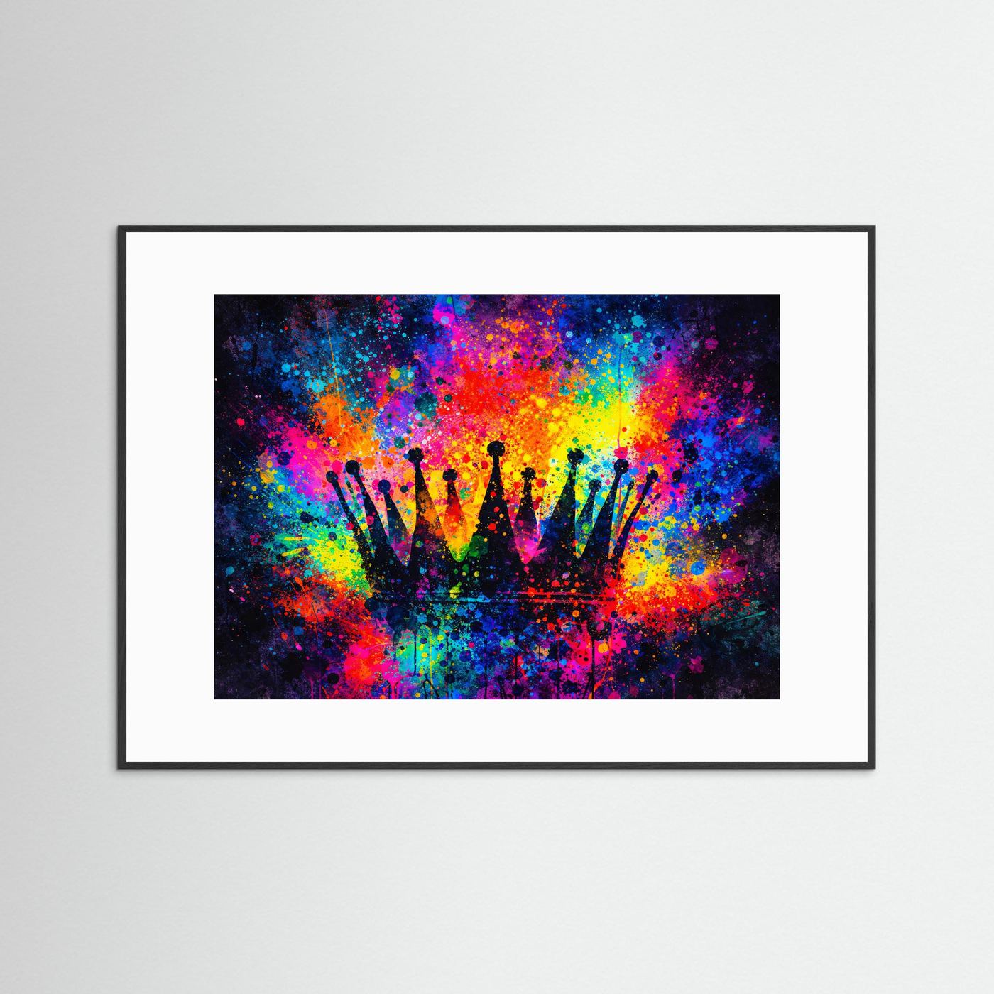 Krone Expressionismus | Farbgewaltiges & Abstraktes Royale Kunst Poster Querformat