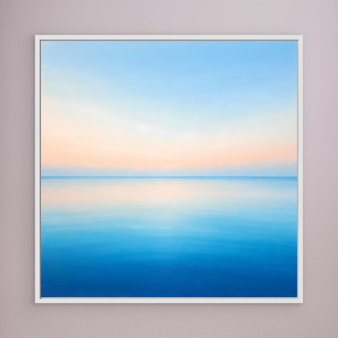 Leinwand Minimalistischer Meereshorizont im Pastelllicht | Abstraktes Ozean Wandbild