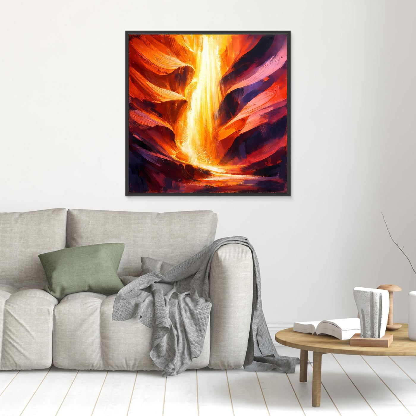 Leinwand Abstraktes Antelope Canyon Lichtspiel | Majestätisches Felsenschlucht Wandbild