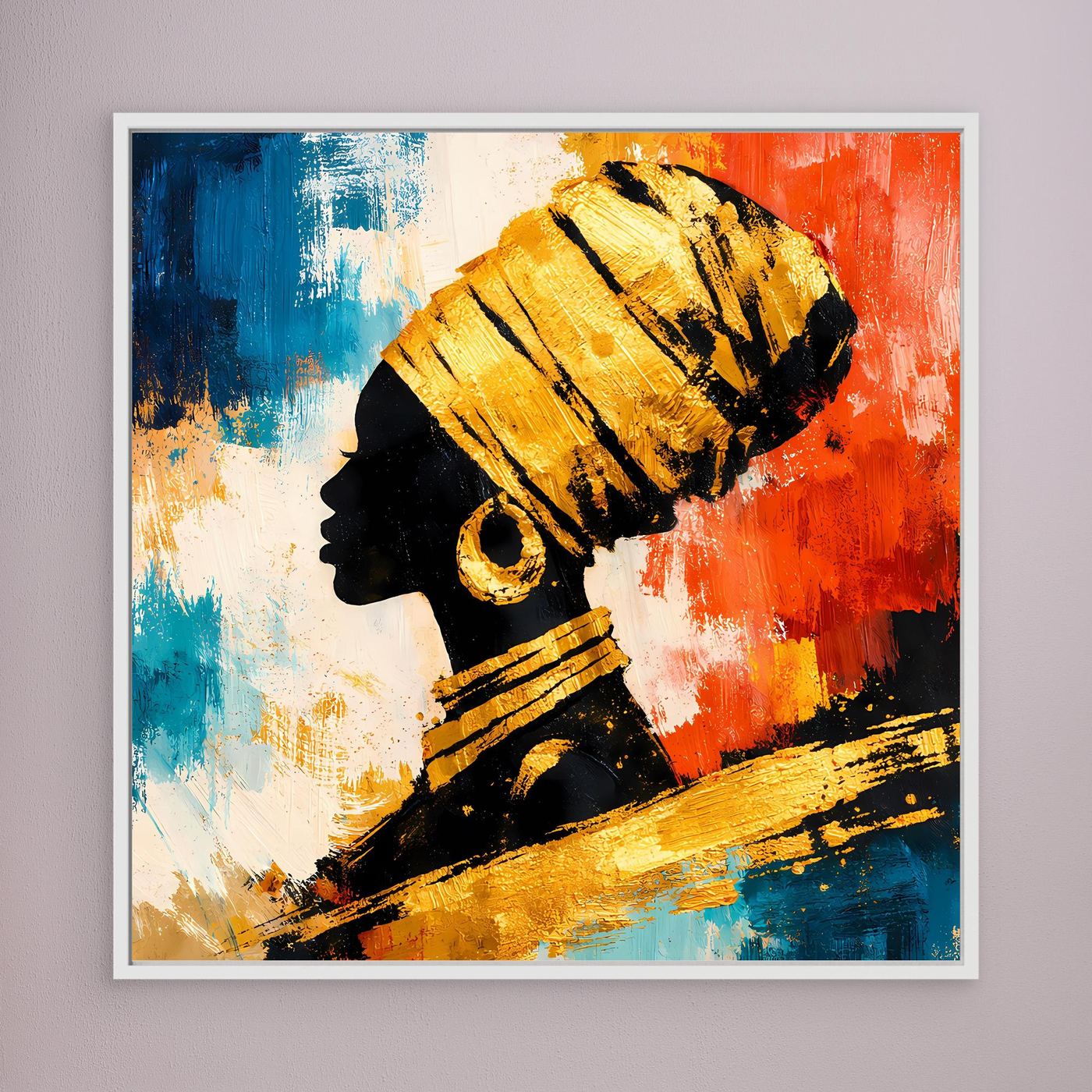Leinwand Stolze Eleganz | Afrikanische Schönheit Modernes Wandbild