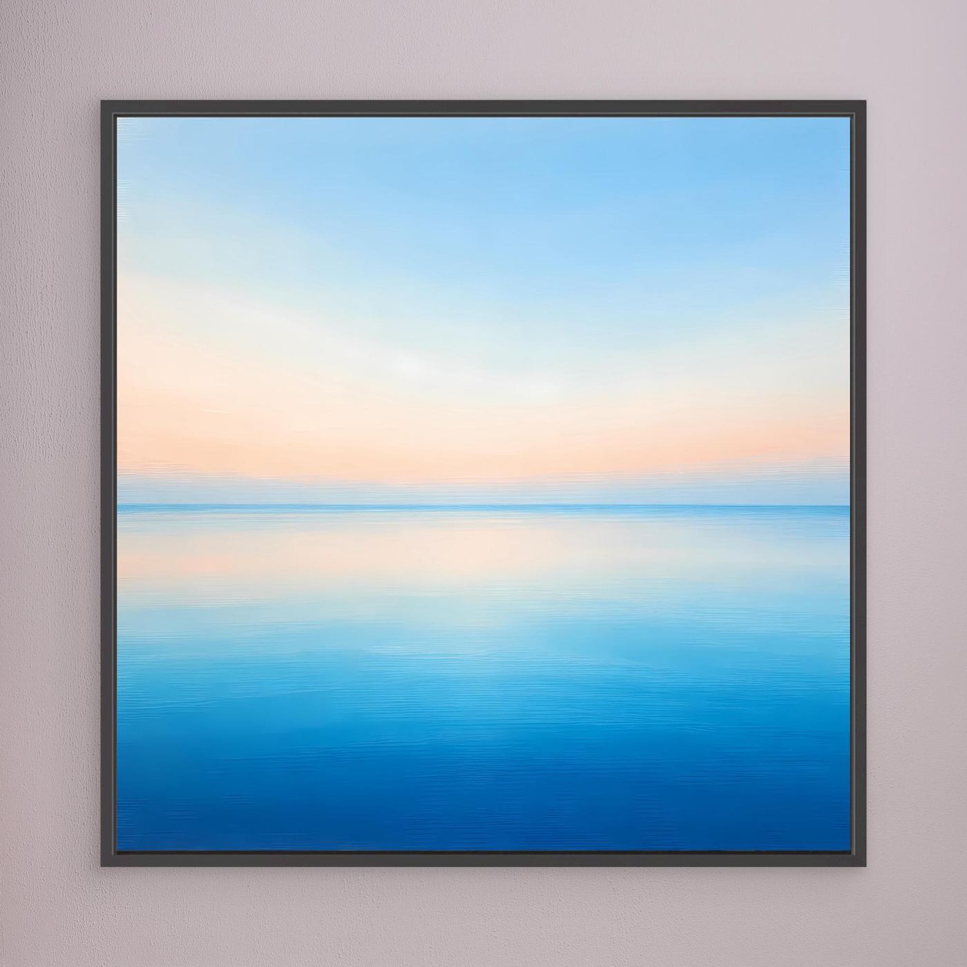 Leinwand Minimalistischer Meereshorizont im Pastelllicht | Abstraktes Ozean Wandbild