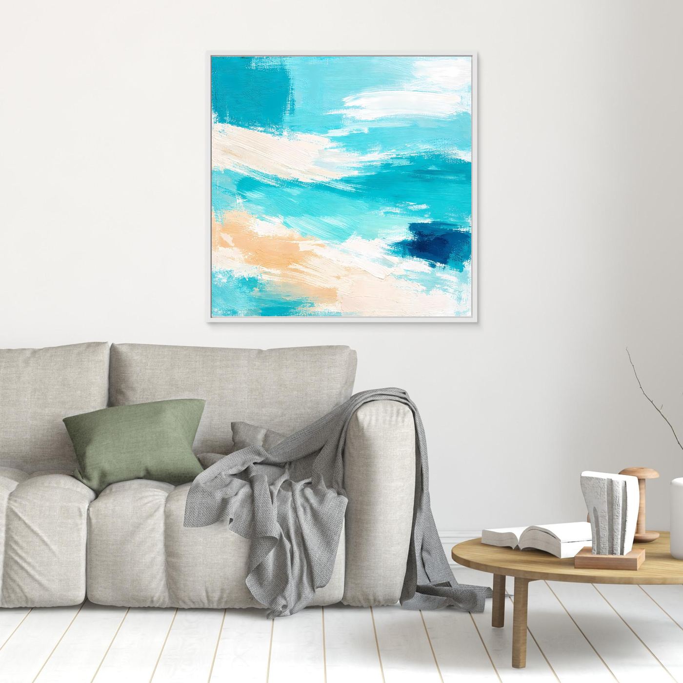 Leinwand Abstraktes Meeresrauschen am Strand | Modernes Ozean Wandbild