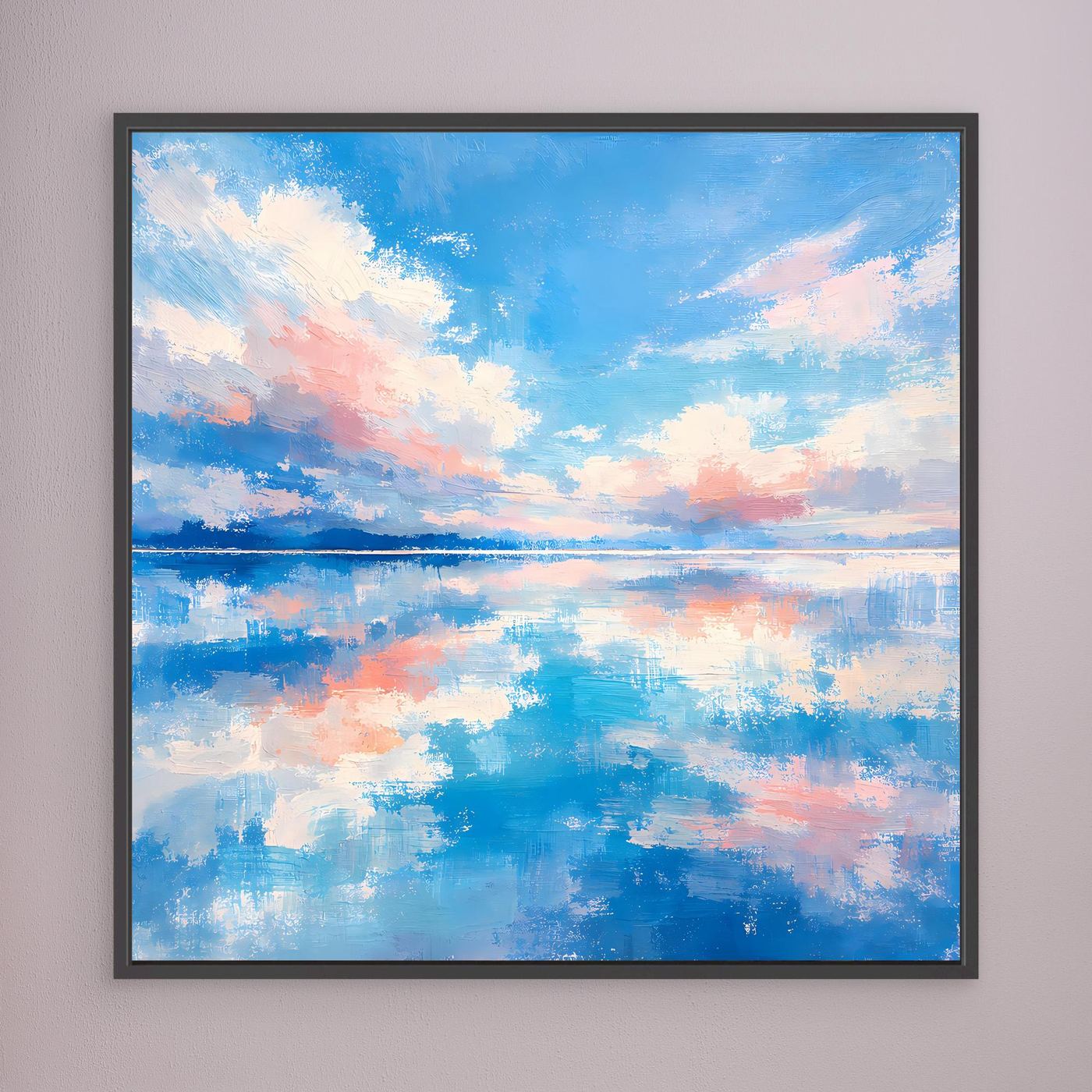Leinwand Abstrakte Meereslandschaft mit Wolken | Modernes Wandbild auf Keilrahmen