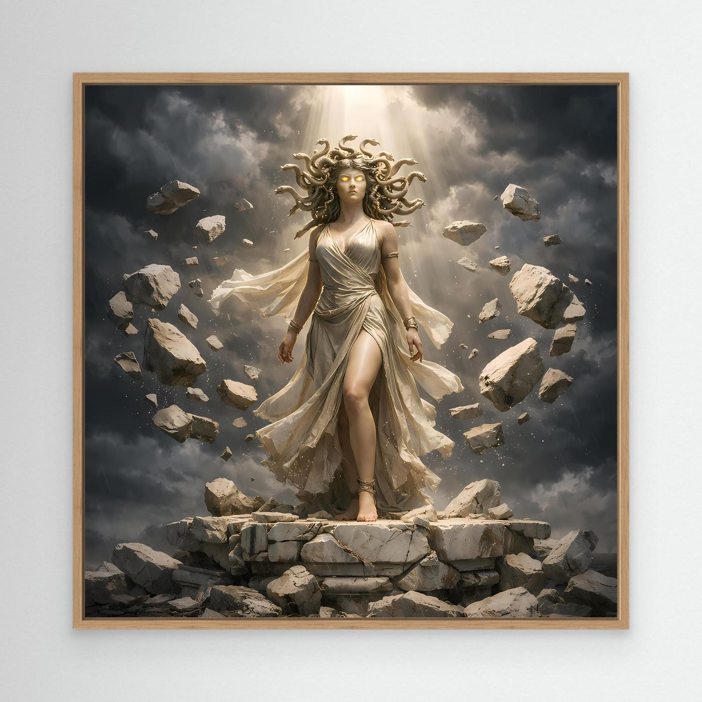 Premium Leinwand Medusa Gorgone Mythologie | Modernes Kunst Poster Fantasy Wandbild antik