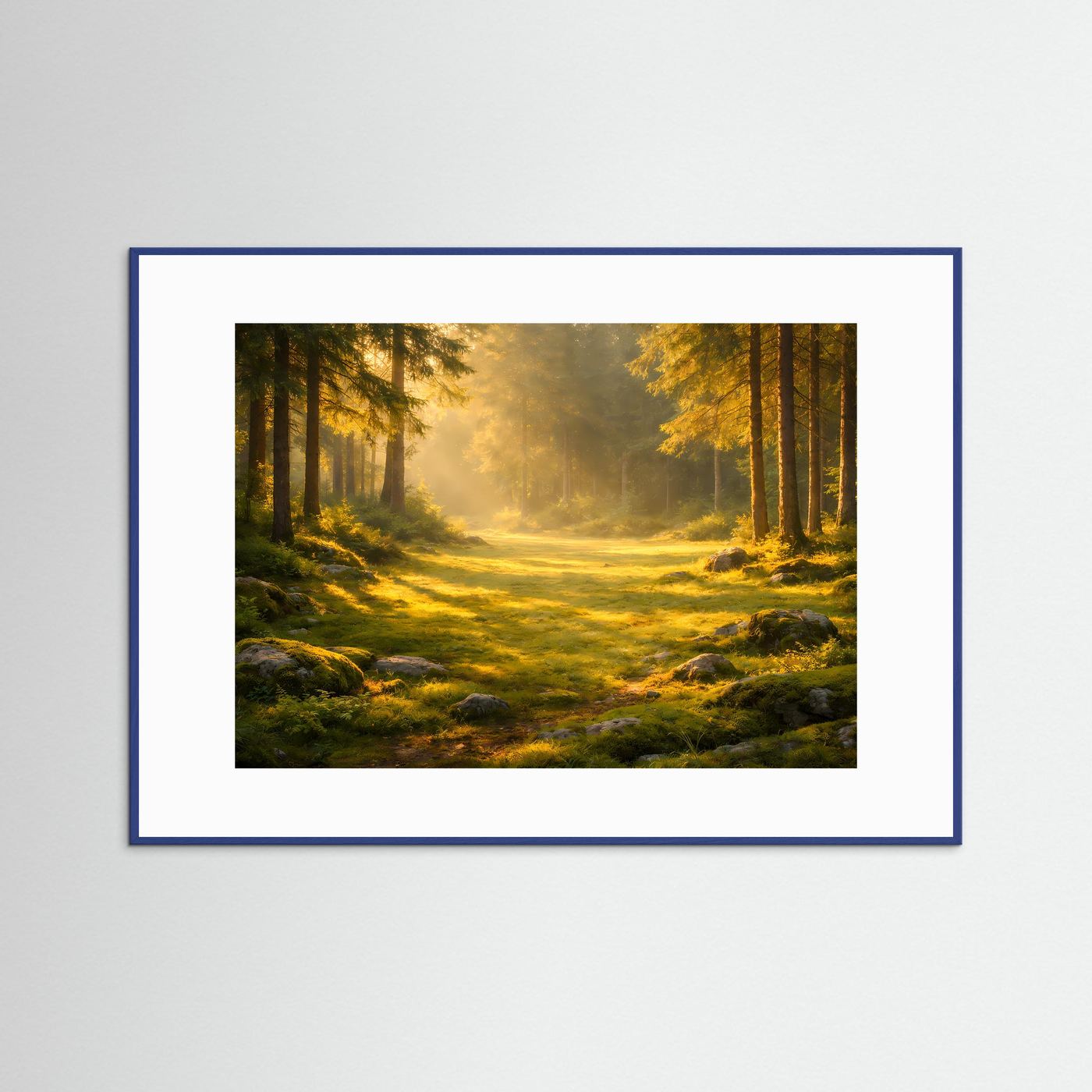 Magischer Sonnenstrahl im verzauberten Wald | Natur & Landschafts-Wandbild