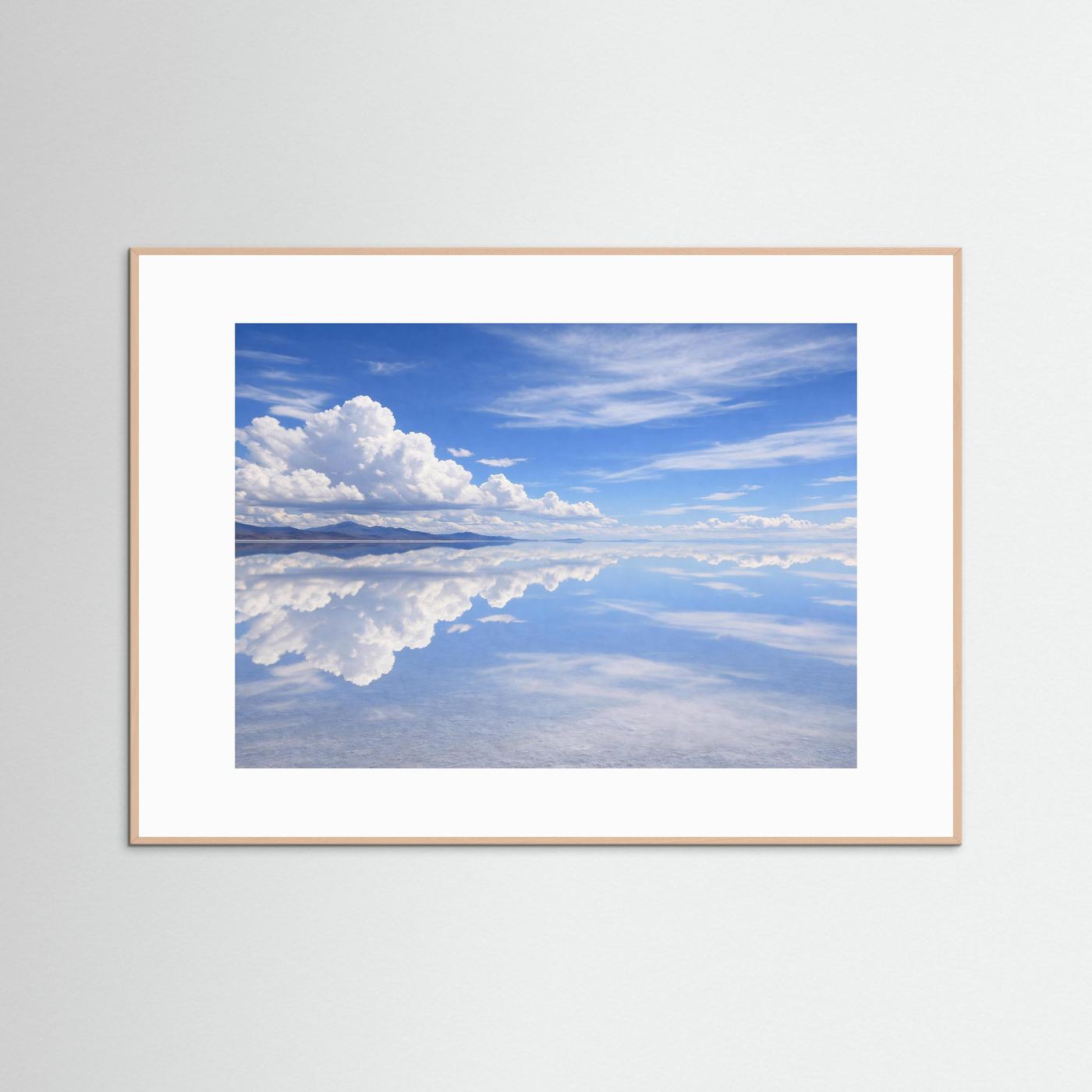 Spiegelung am Horizont | Salzwüste & Himmel Naturposter Querformat