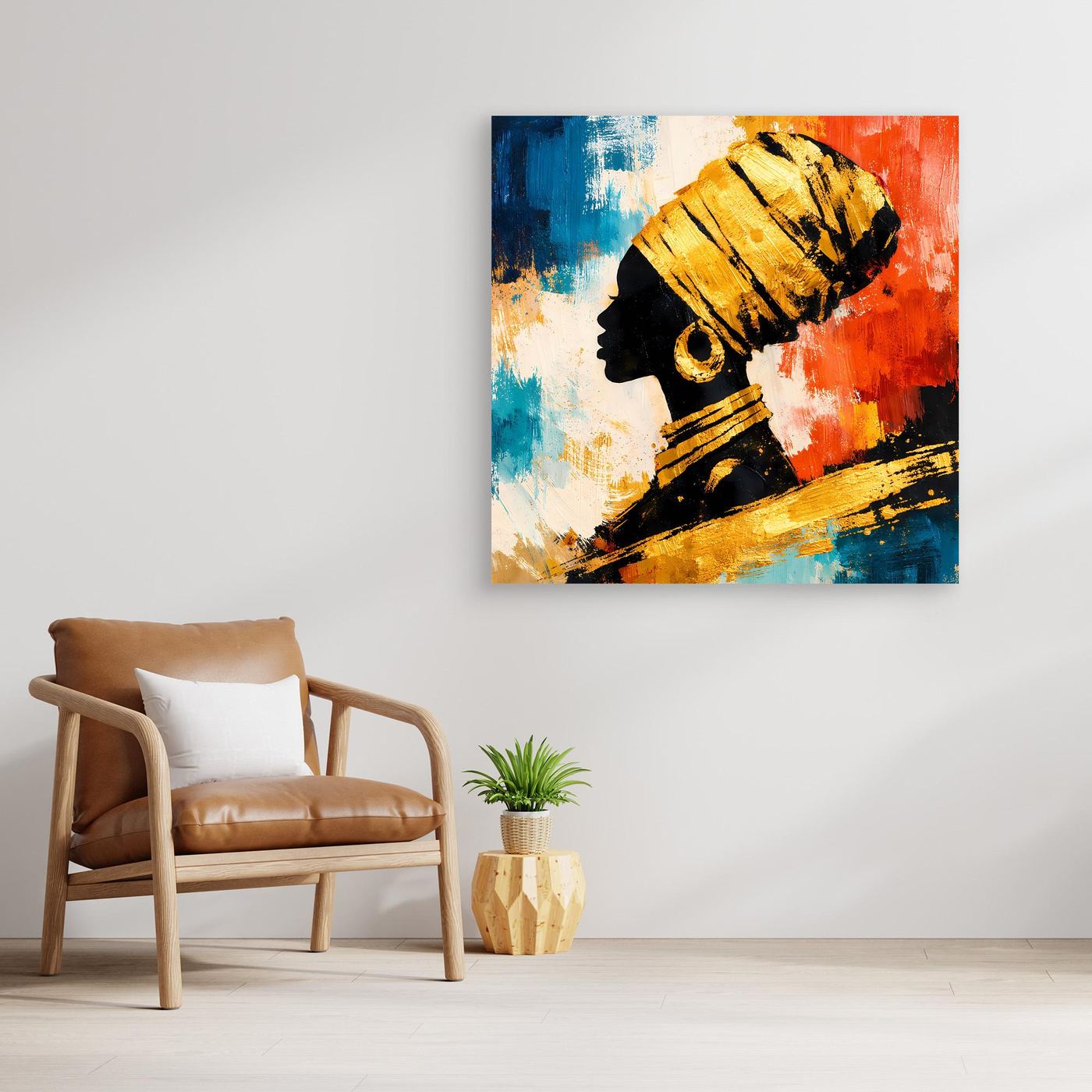 Leinwand Stolze Eleganz | Afrikanische Schönheit Modernes Wandbild