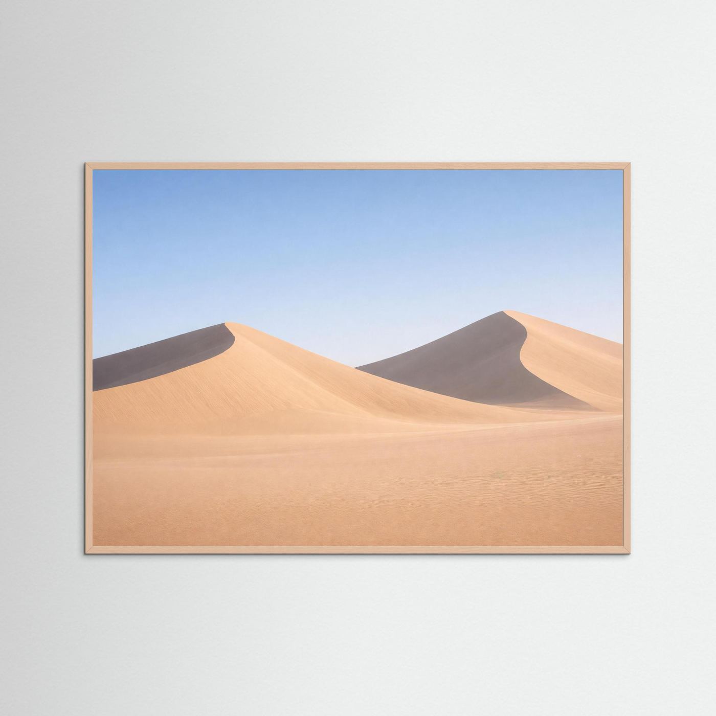 Minimalistische Sanddünen in der Wüste | Abstrakte Natur & Minimal Art Poster Querformat