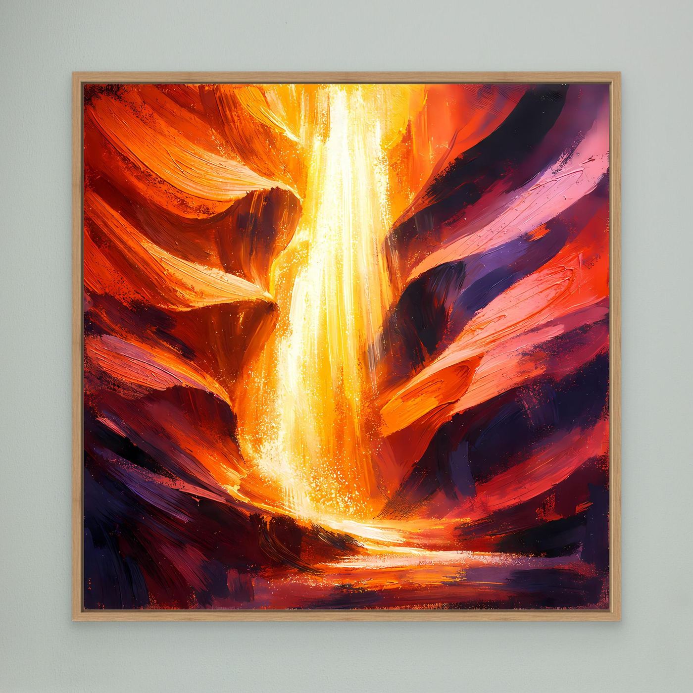 Leinwand Abstraktes Antelope Canyon Lichtspiel | Majestätisches Felsenschlucht Wandbild