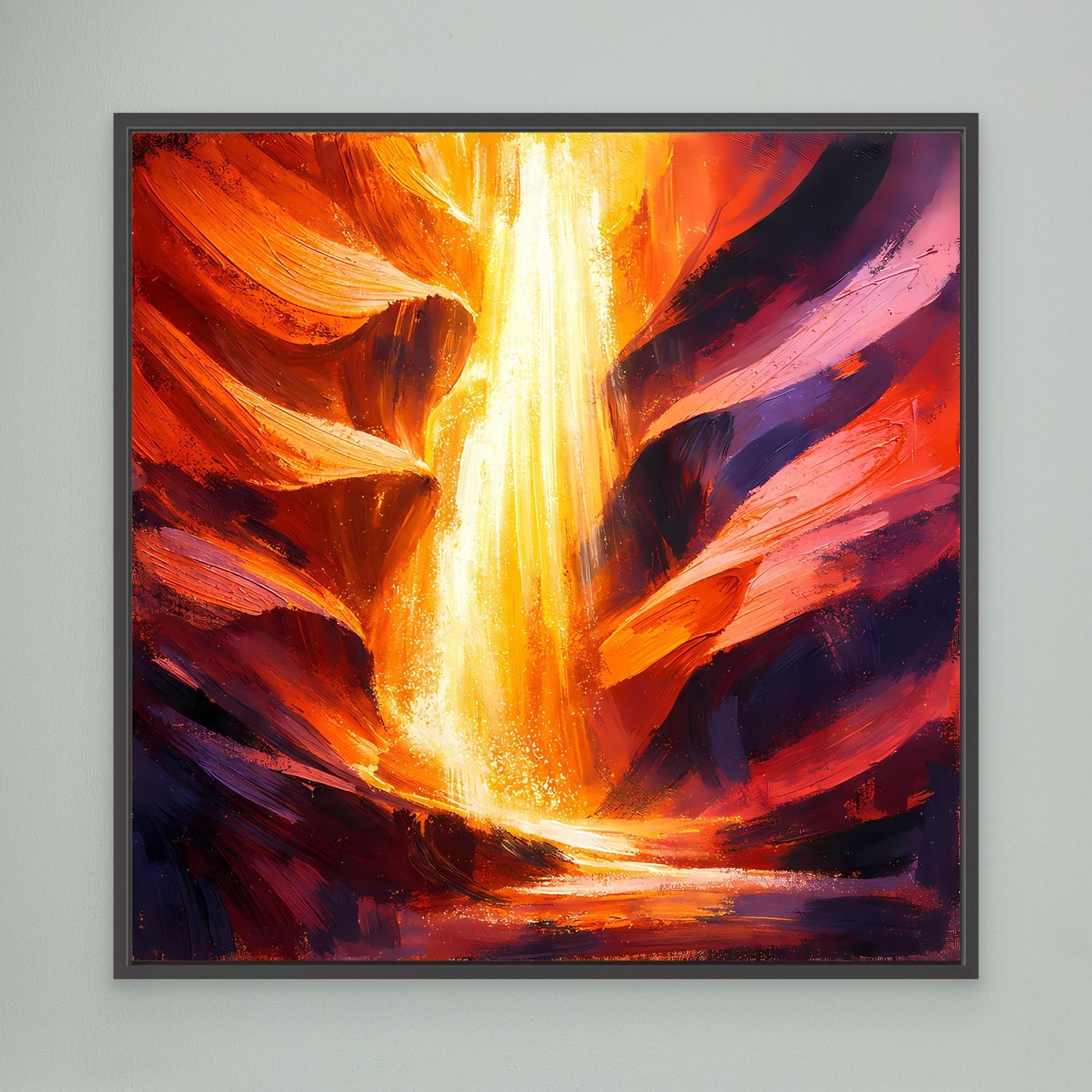 Leinwand Abstraktes Antelope Canyon Lichtspiel | Majestätisches Felsenschlucht Wandbild