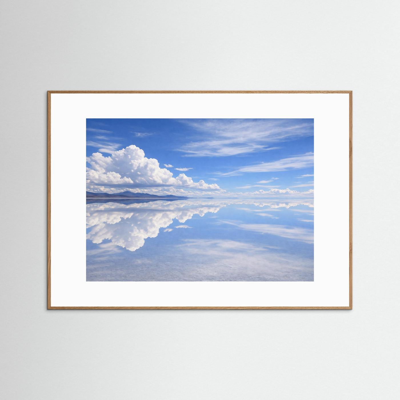 Spiegelung am Horizont | Salzwüste & Himmel Naturposter Querformat