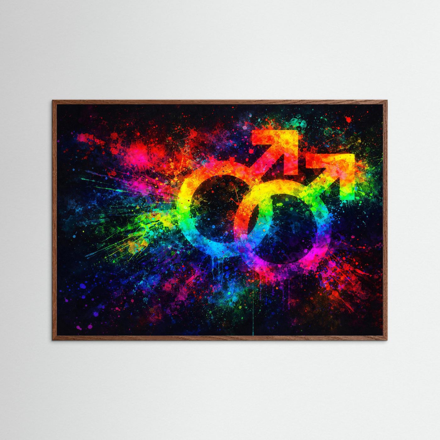 Farbenfrohe Liebe & Pride | Moderner Kunst Print Querformat Wandbild