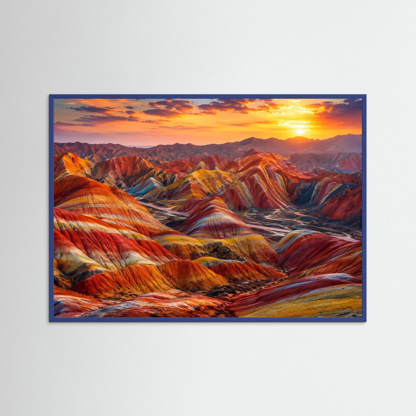 Farbenprächtige Rainbow Mountains | Zhangye Danxia & China Natur Poster