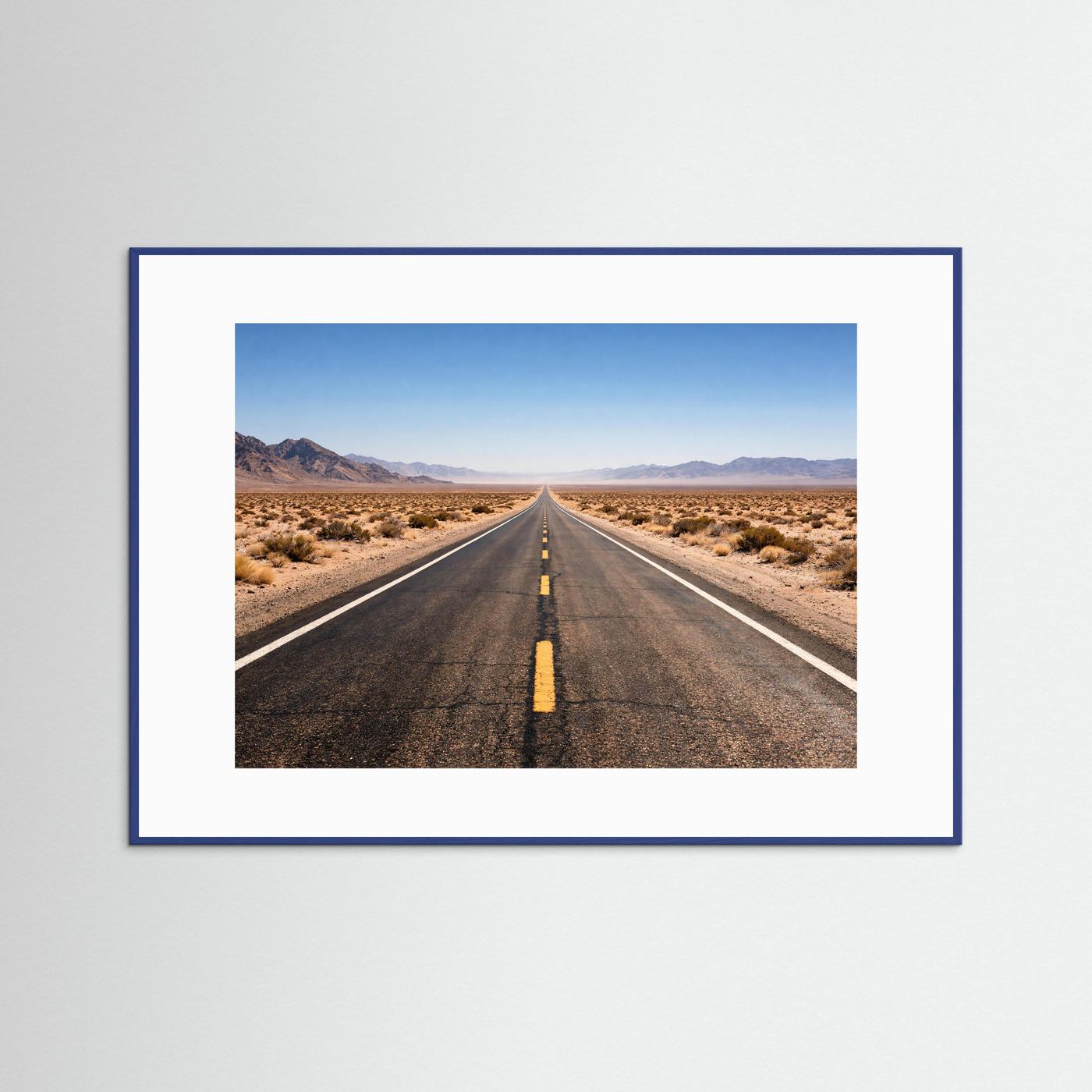 Der Weg in die Unendlichkeit | Wüstenstraße & Weite Landschaft Poster Querformat