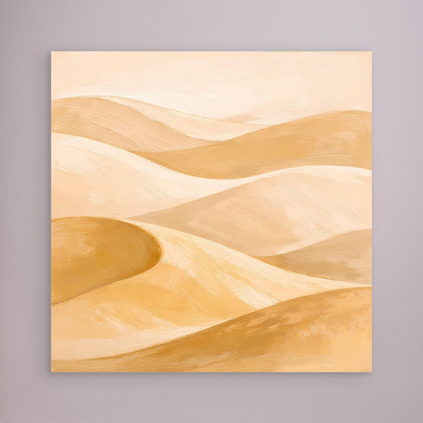 Leinwand Sanfte Wüstendünen im Abendlicht | Abstraktes Sahara Wandbild