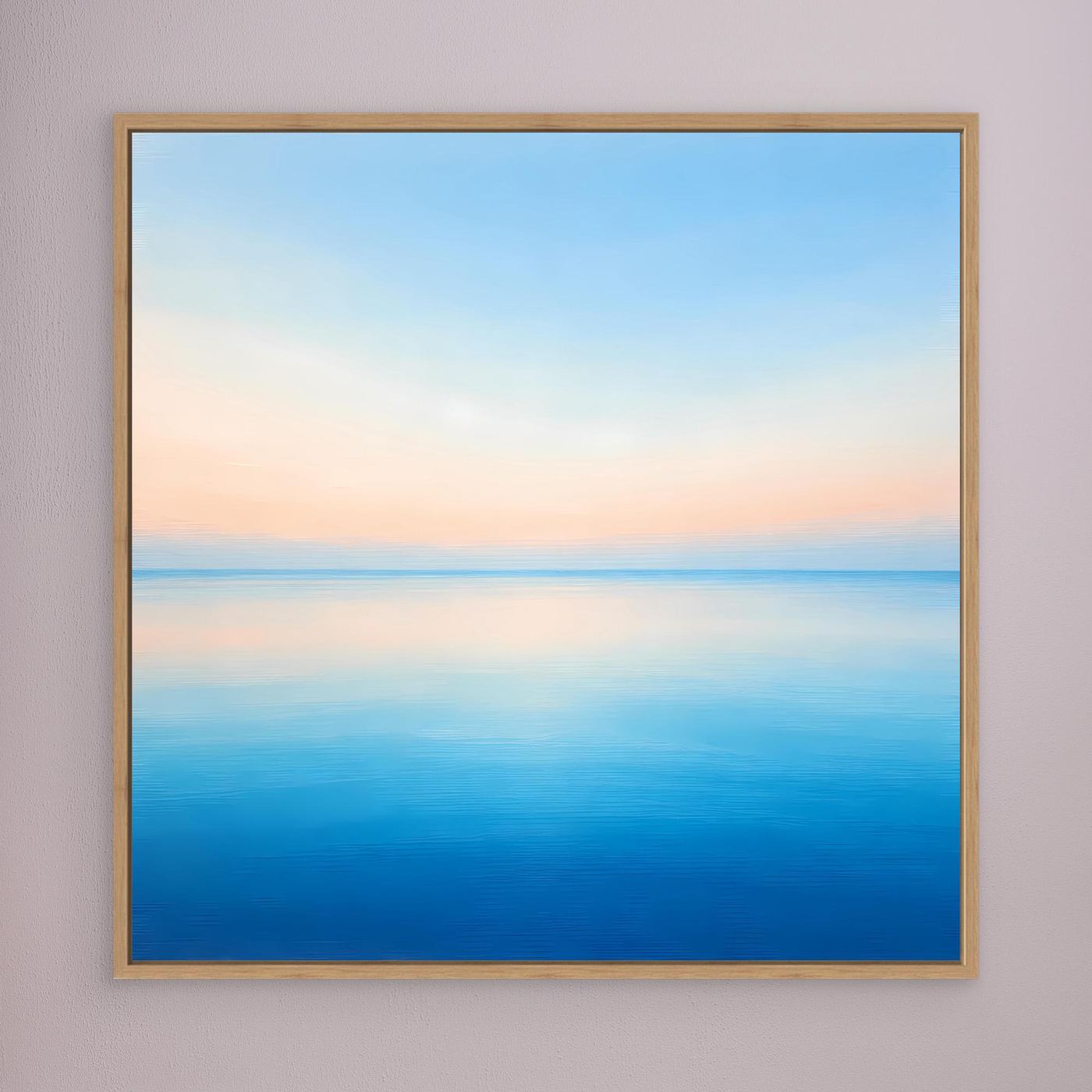 Leinwand Minimalistischer Meereshorizont im Pastelllicht | Abstraktes Ozean Wandbild