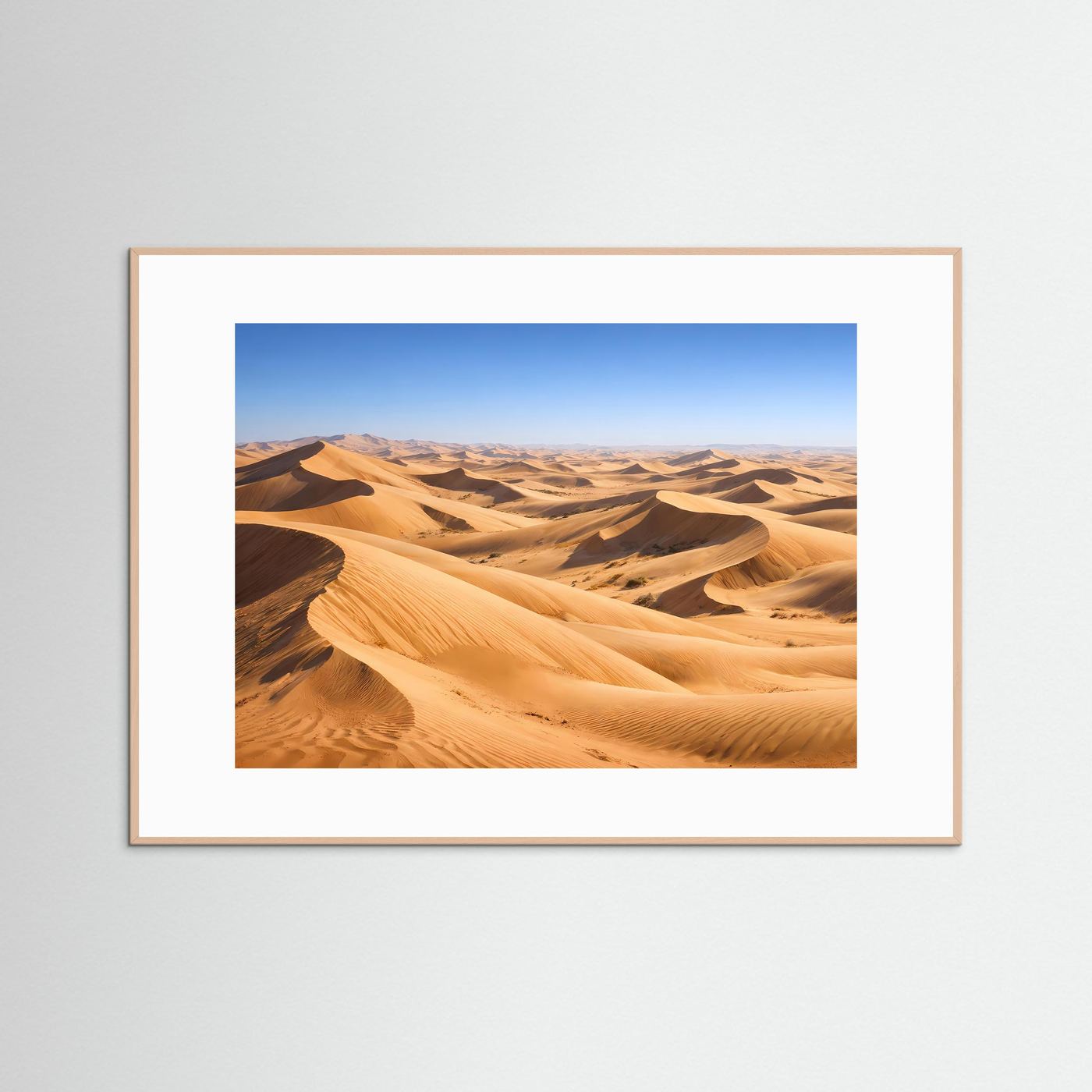 Faszination Wüste in Gold | Panorama Sanddünen & Horizont Poster Querformat