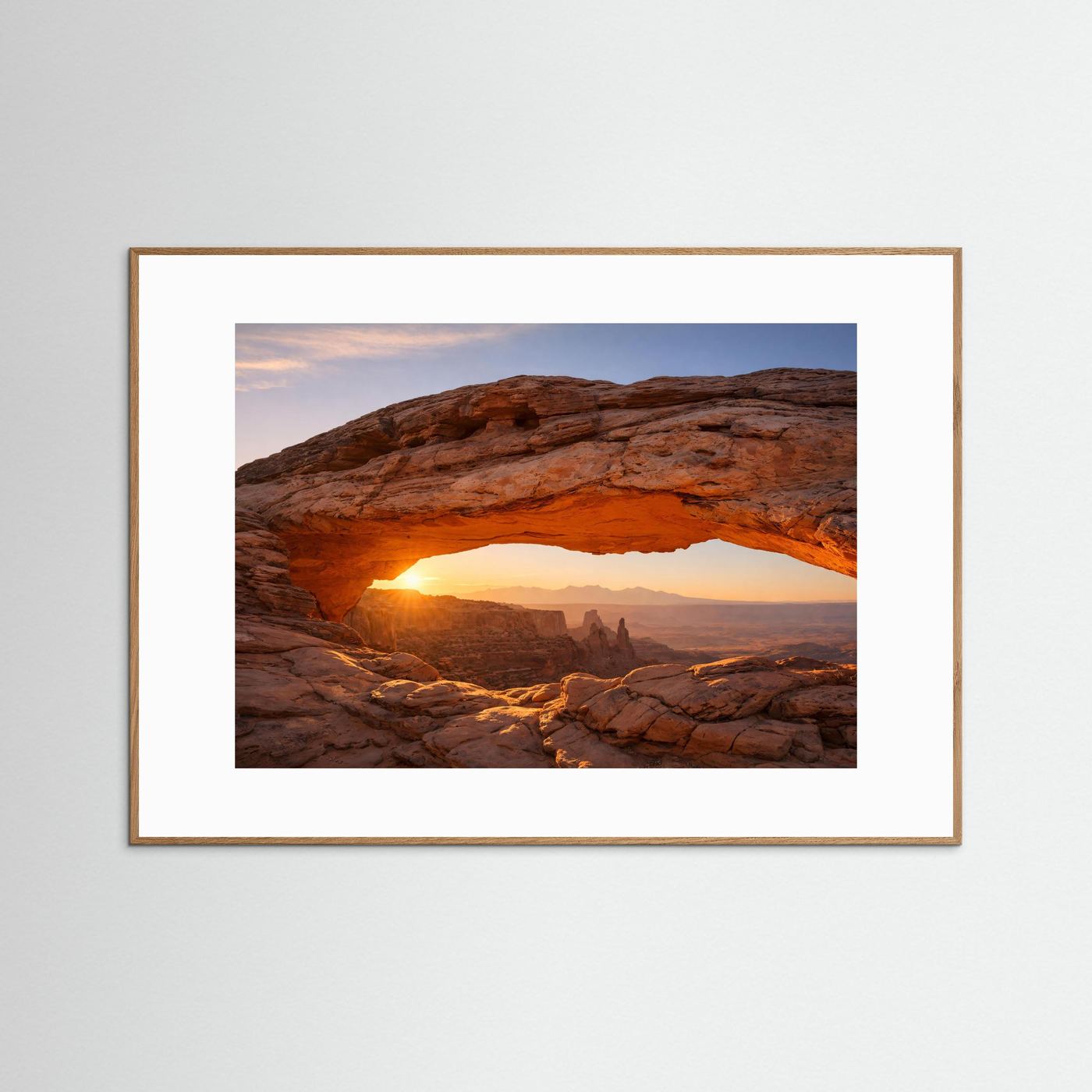 Faszinierender Felsenbogen im Sonnenuntergang | Wüsten- & Canyon-Panorama Poster Querformat