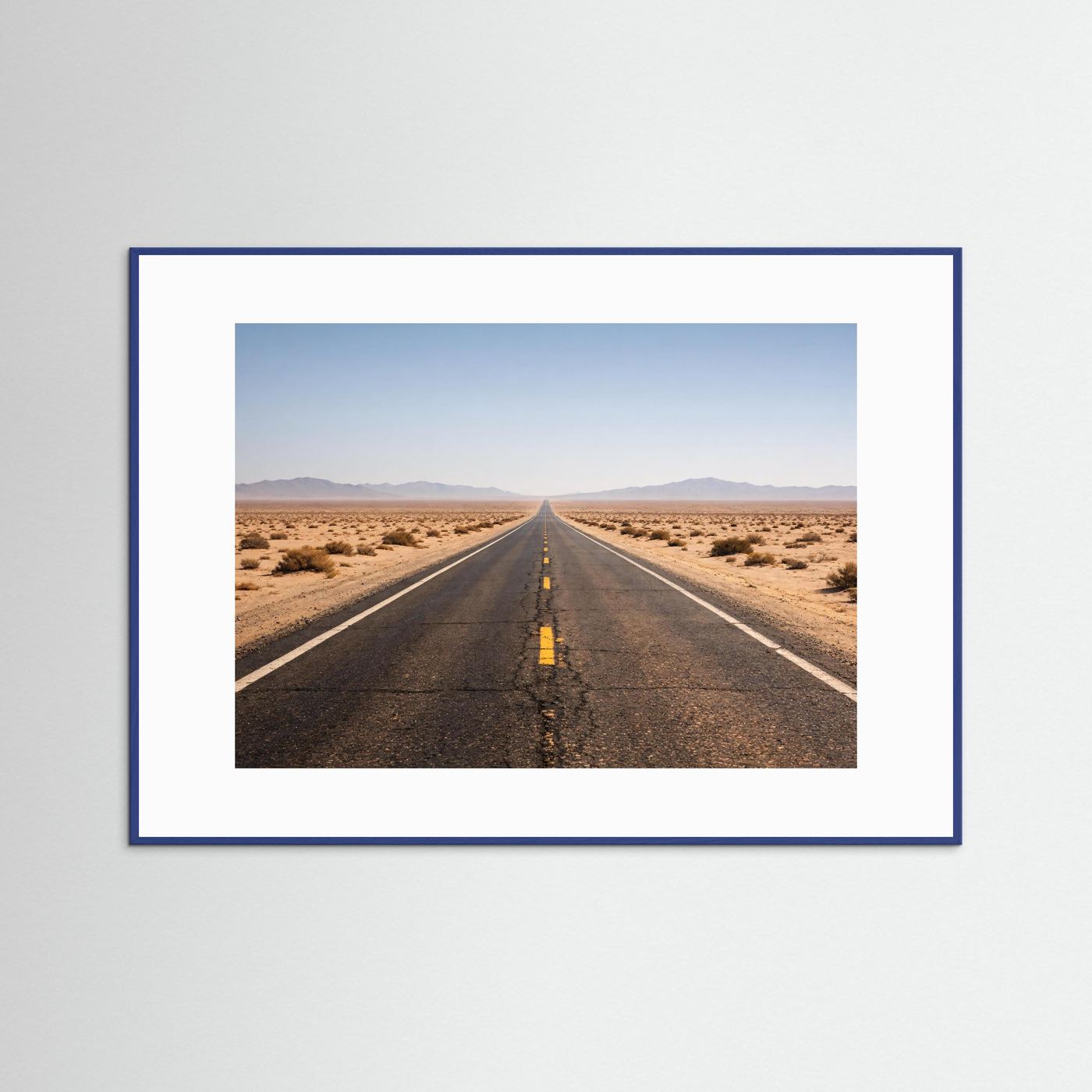 Endlose Straße in der Wüste | Panorama Highway & Natur Poster Querformat