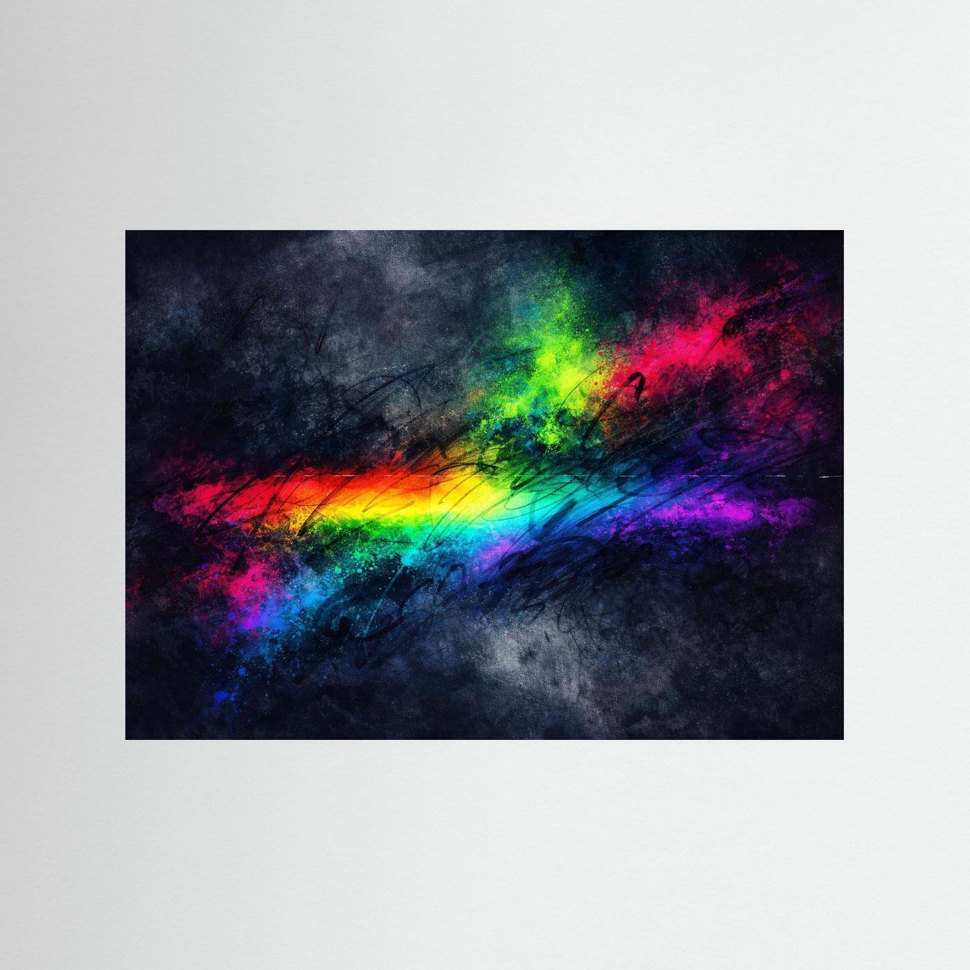 Abstrakte Energie & Farbdynamik | Moderner Kunst Print Querformat Wandbild