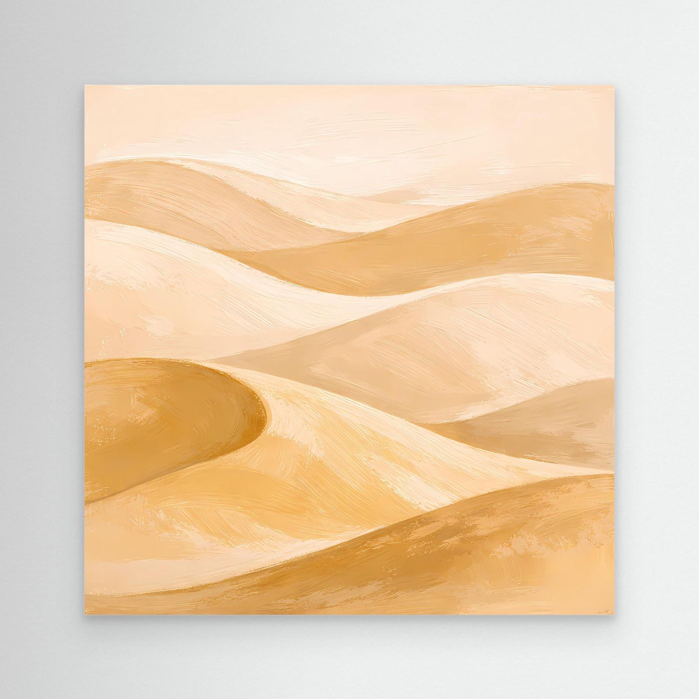Leinwand Sanfte Wüstendünen im Abendlicht | Abstraktes Sahara Wandbild